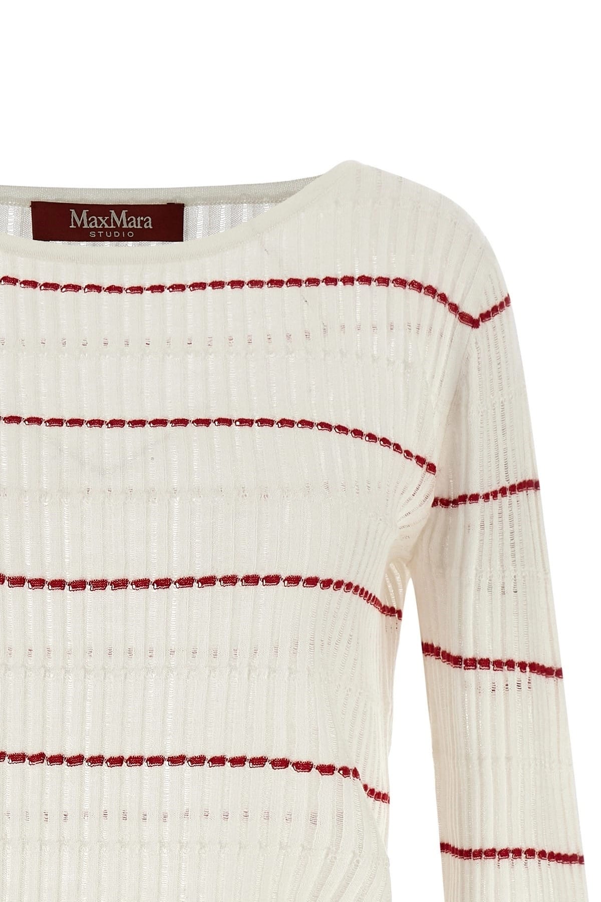 Max Mara Max Mara White Stepdone Sweater