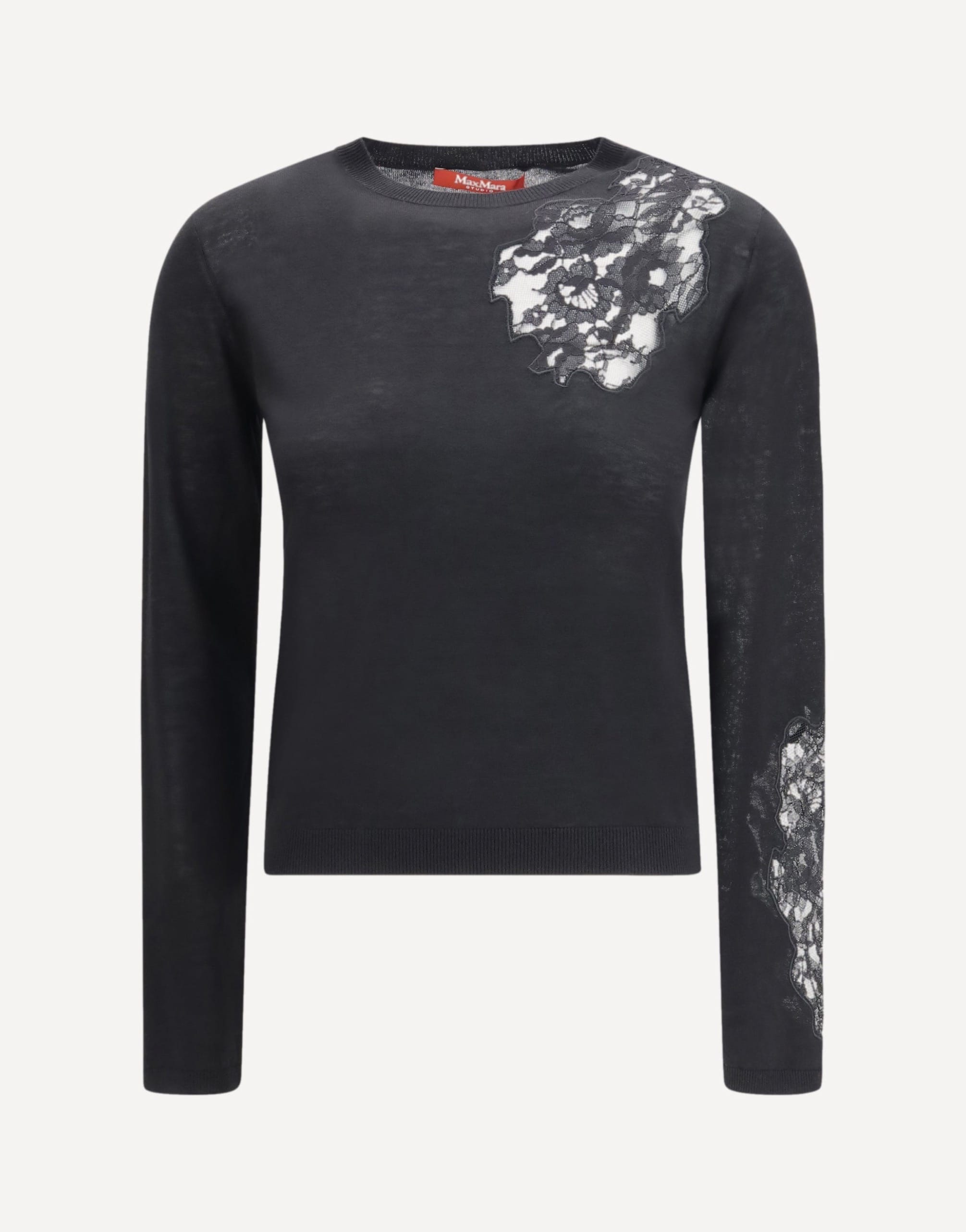 Max Mara Wool Sweater With Lace Inserts