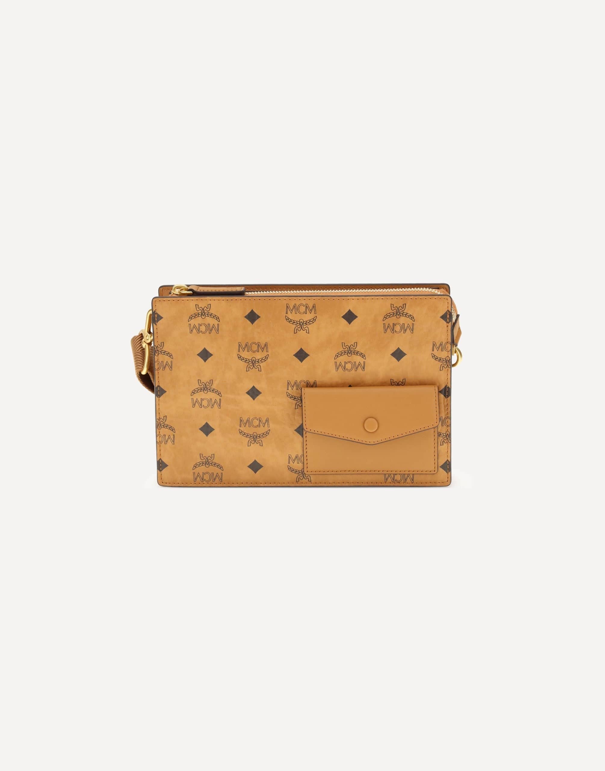 MCM Aren Canvas Shoulder Bag