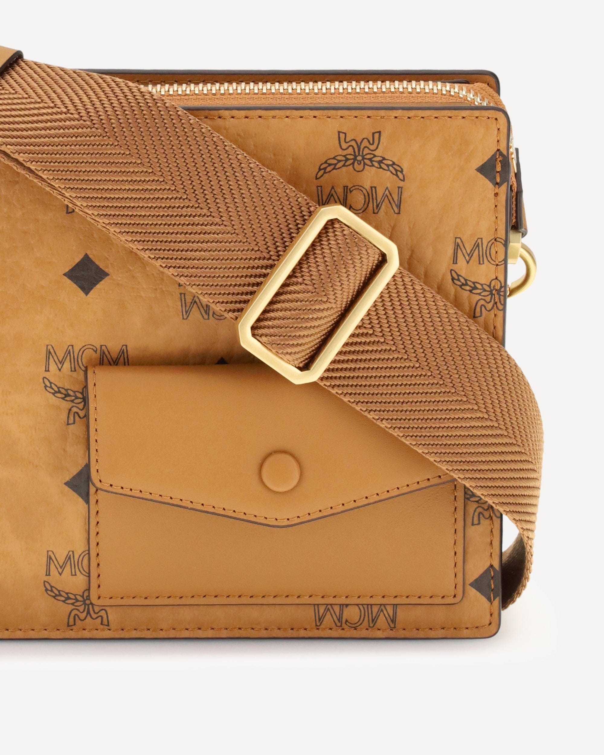 MCM Aren Canvas Shoulder Bag