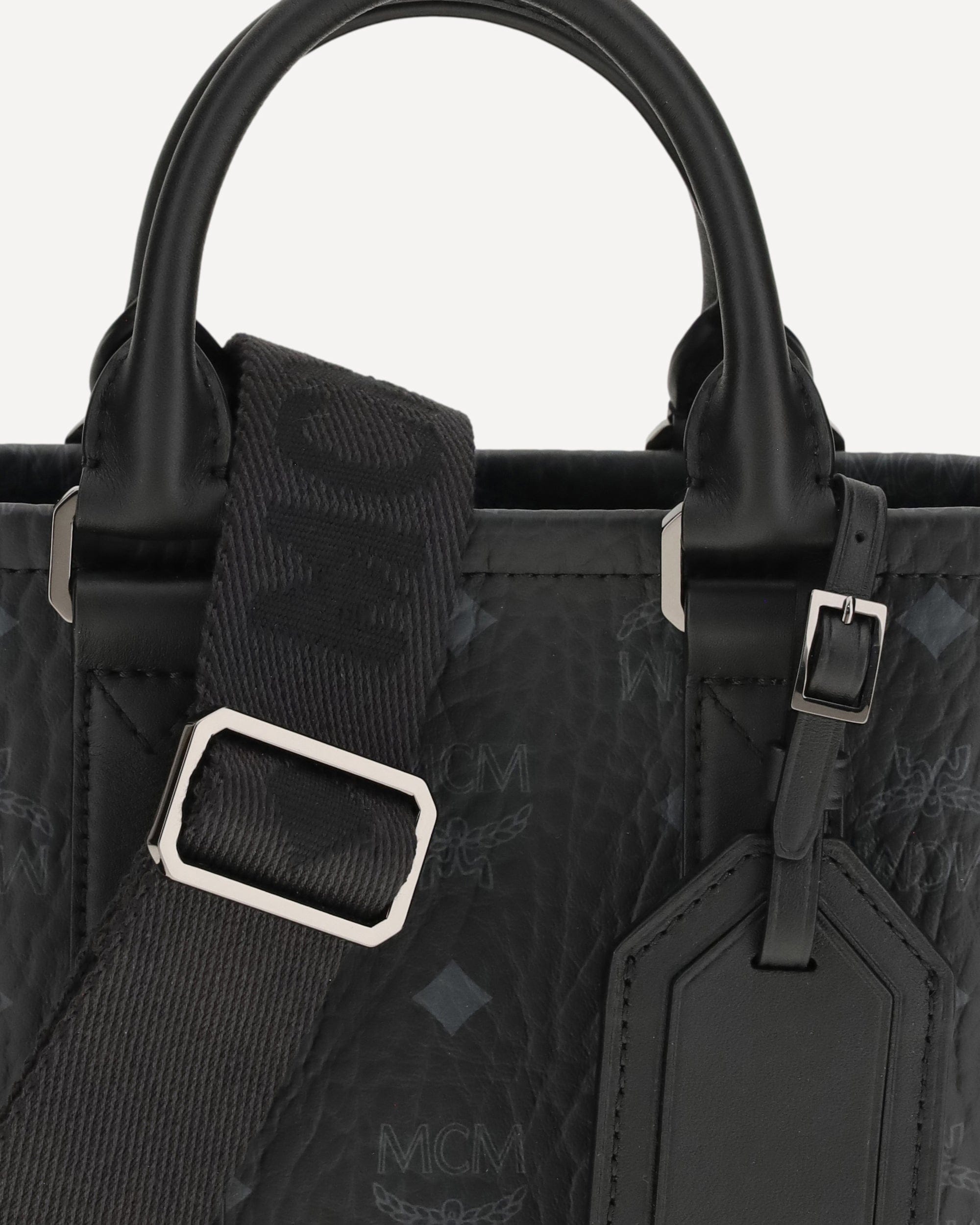 MCM Aren Mini Printed Canvas Tote