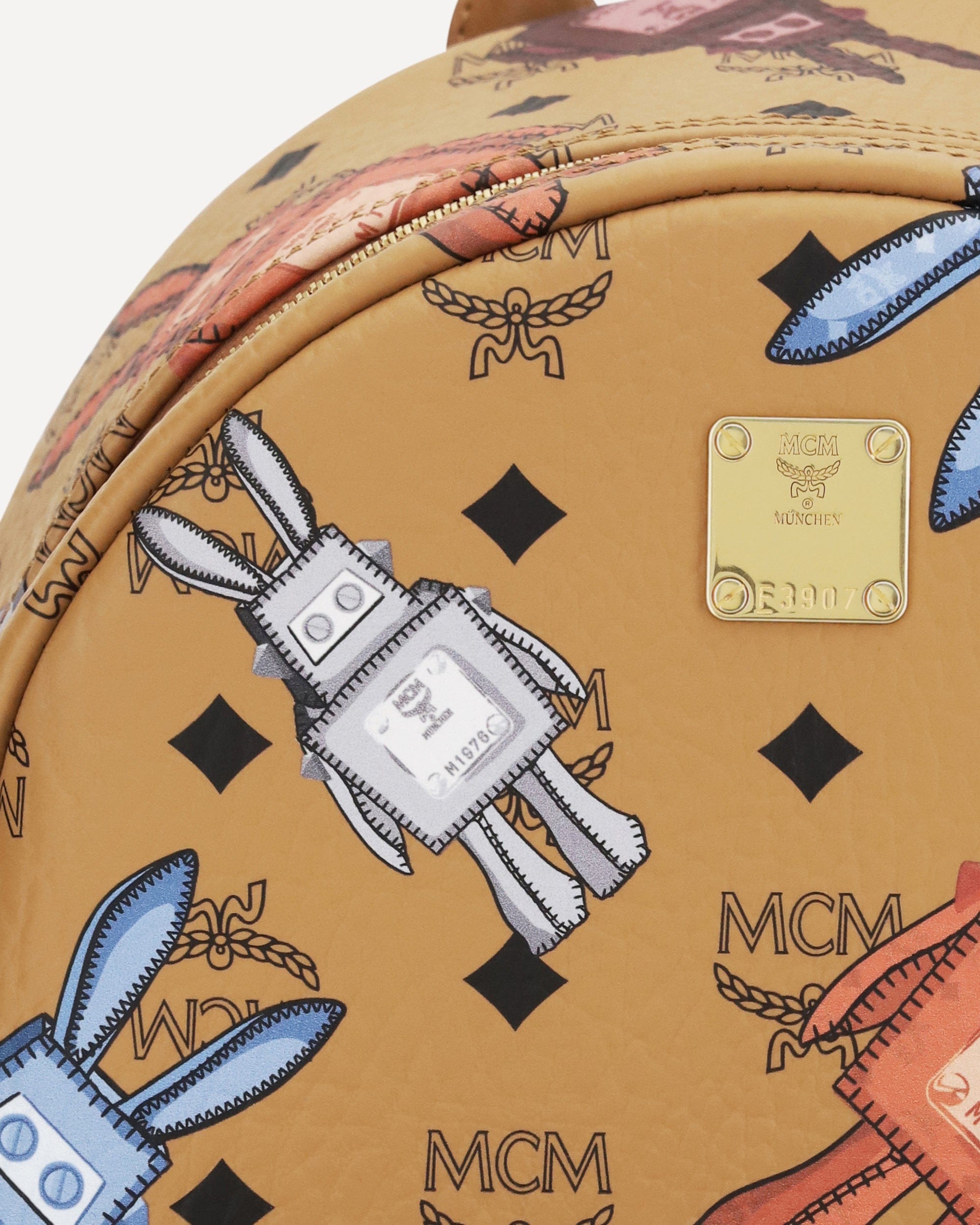 MCM MCM Leather Robot All-Over Backpack