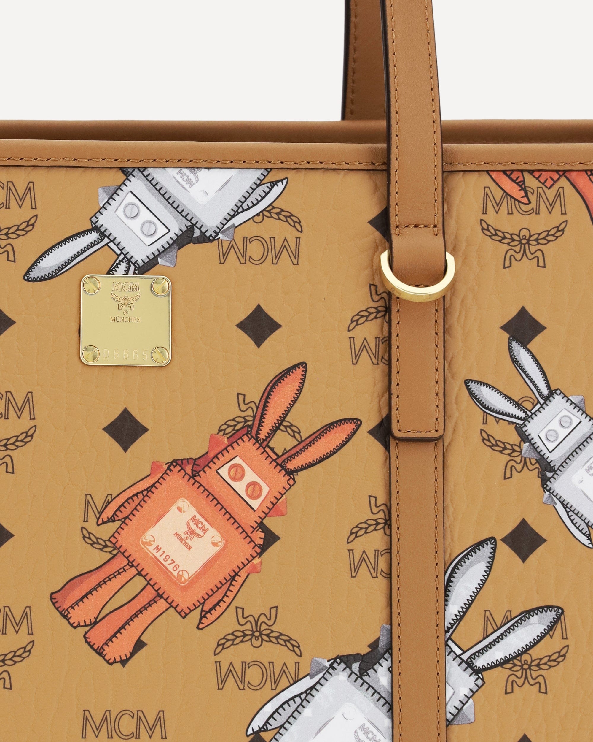 MCM Toni Printed Canvas Tote Bag