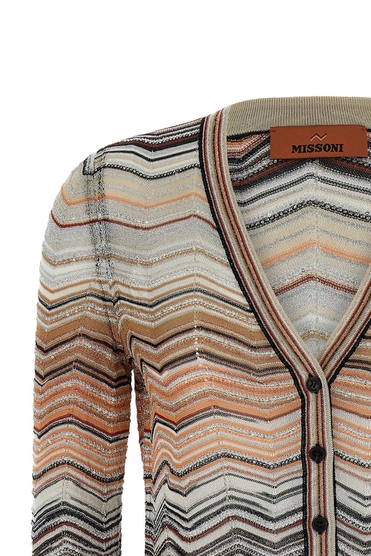 Missoni Missoni Chevron Lamé Cardigan