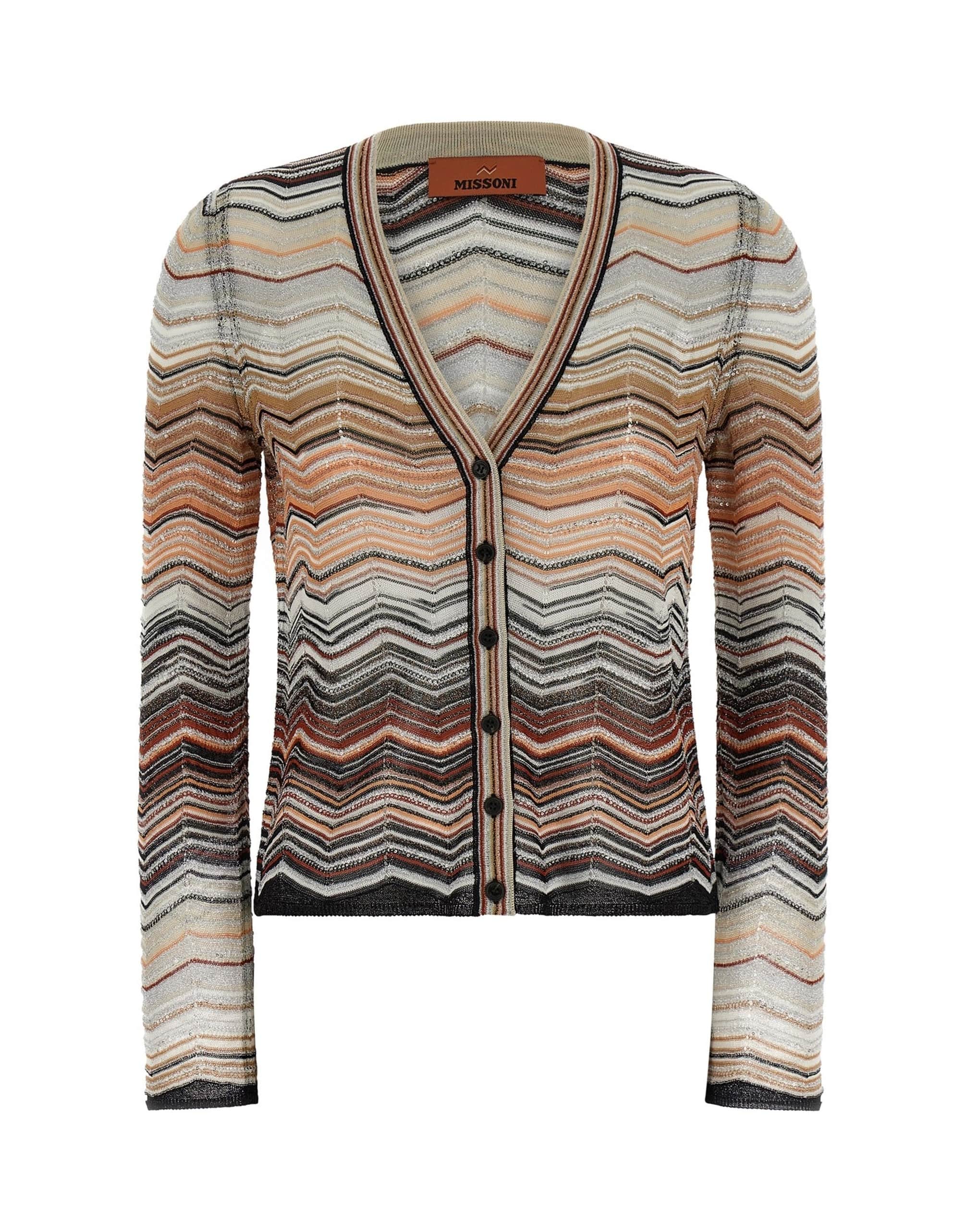 Missoni Missoni Chevron Lamé Cardigan