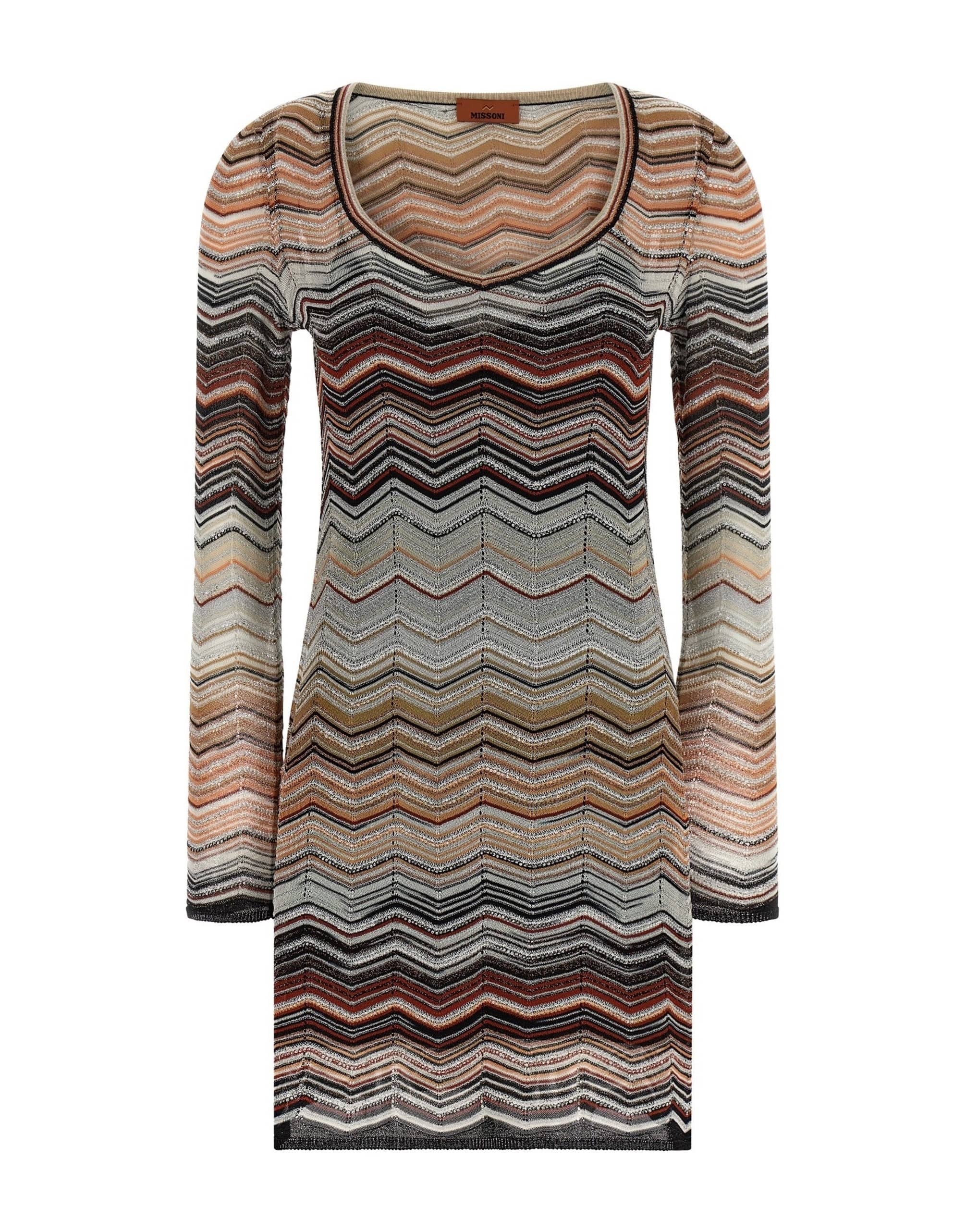 Missoni Missoni Chevron Lamé Mini Dress