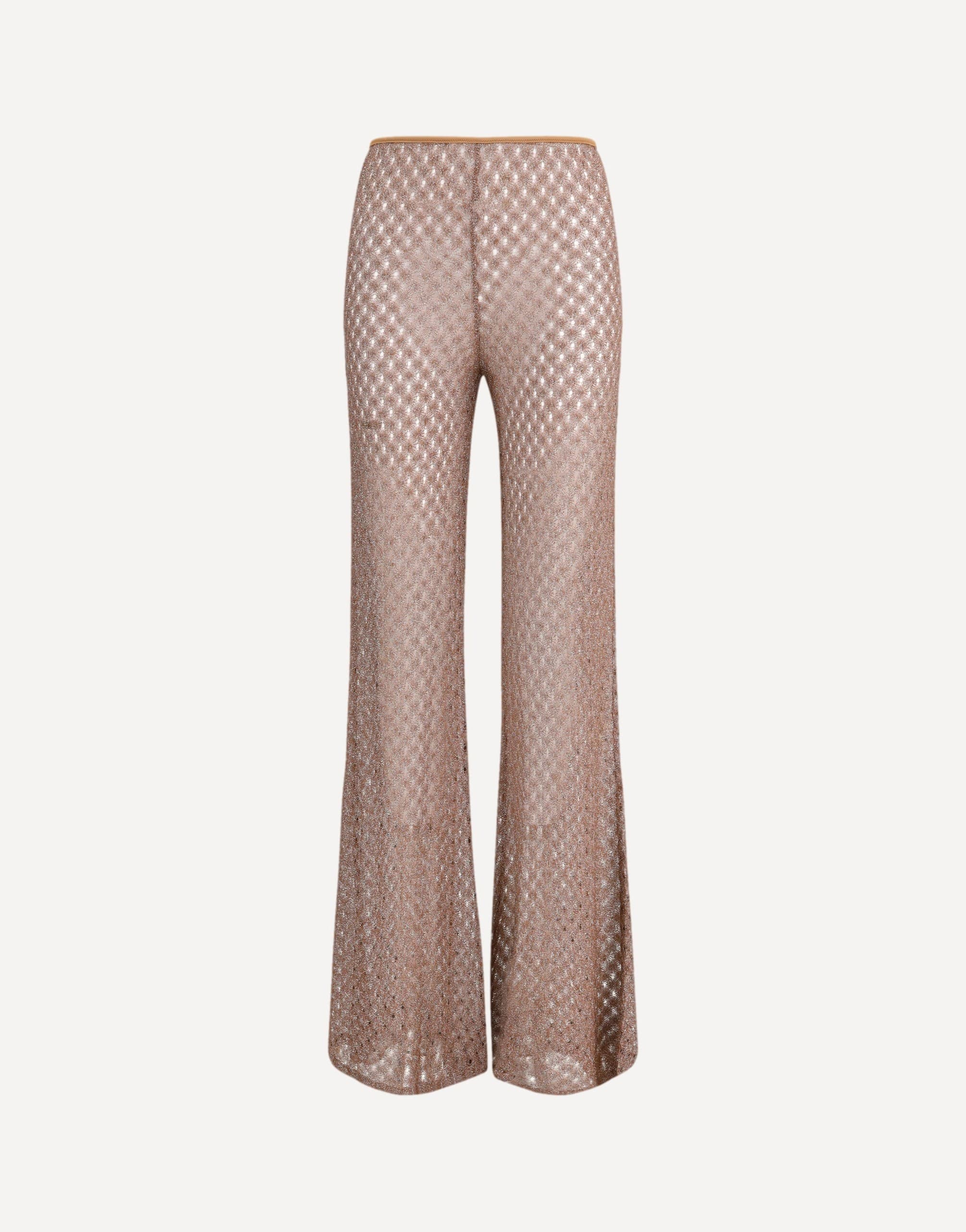 Missoni Flared Knit Trousers With Lamé