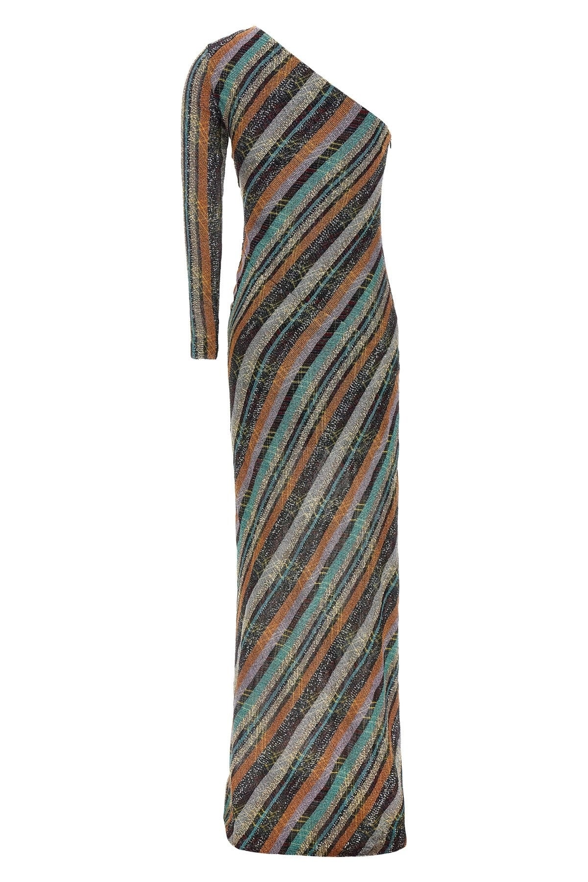 Missoni Ein-Schulter-Kleid mit unregelmäßigem Zickzackmuster - alternate view