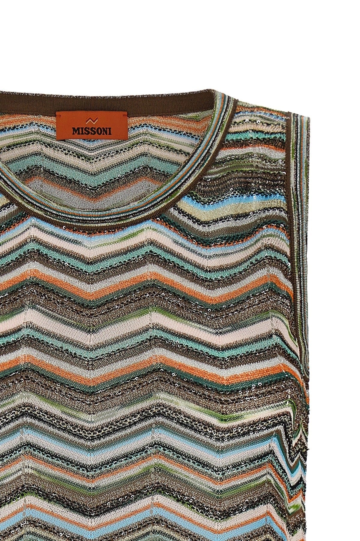 Top in maglia chevron metallizzata Missoni