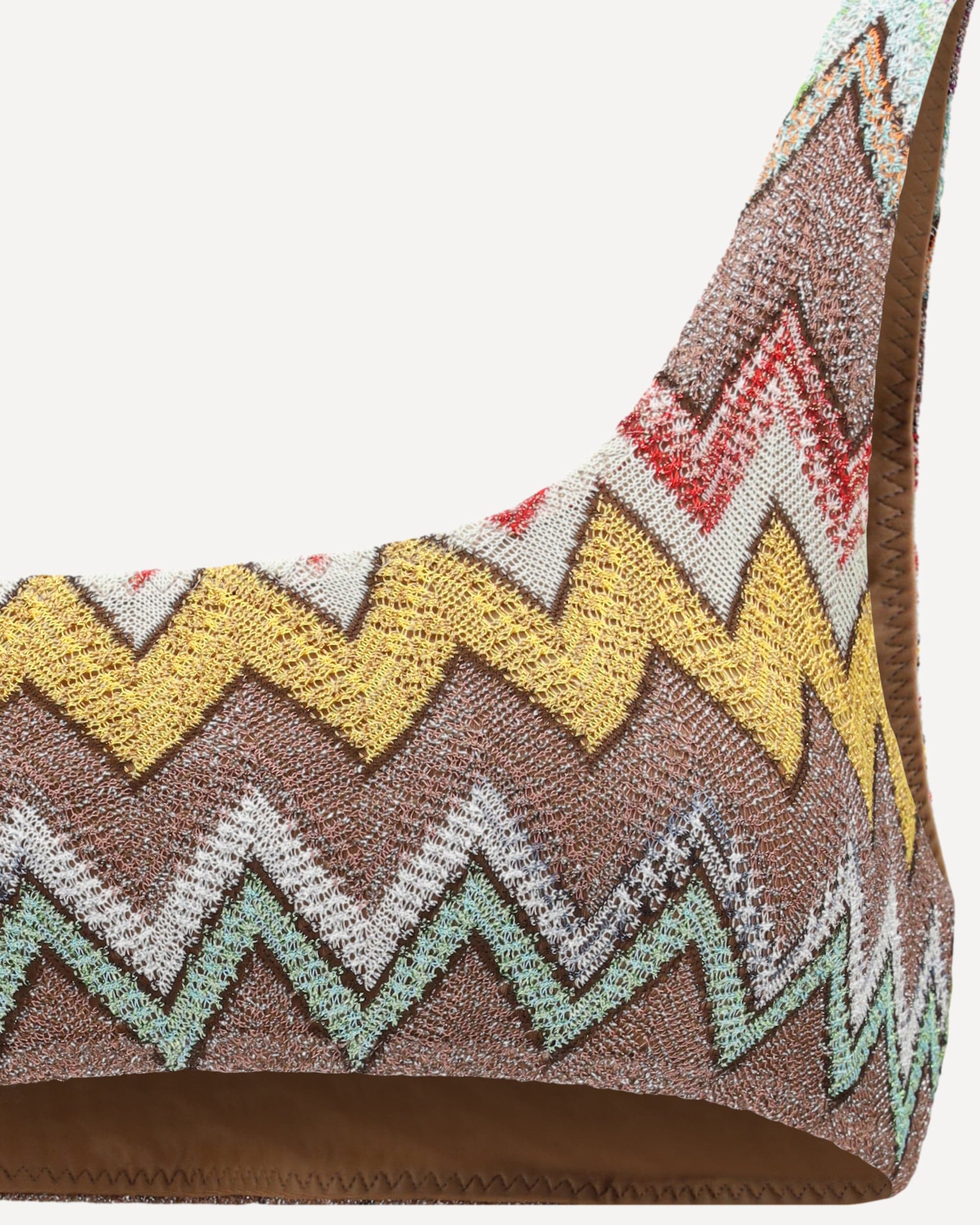 Missoni One-Shoulder Bikini Chevron Pattern