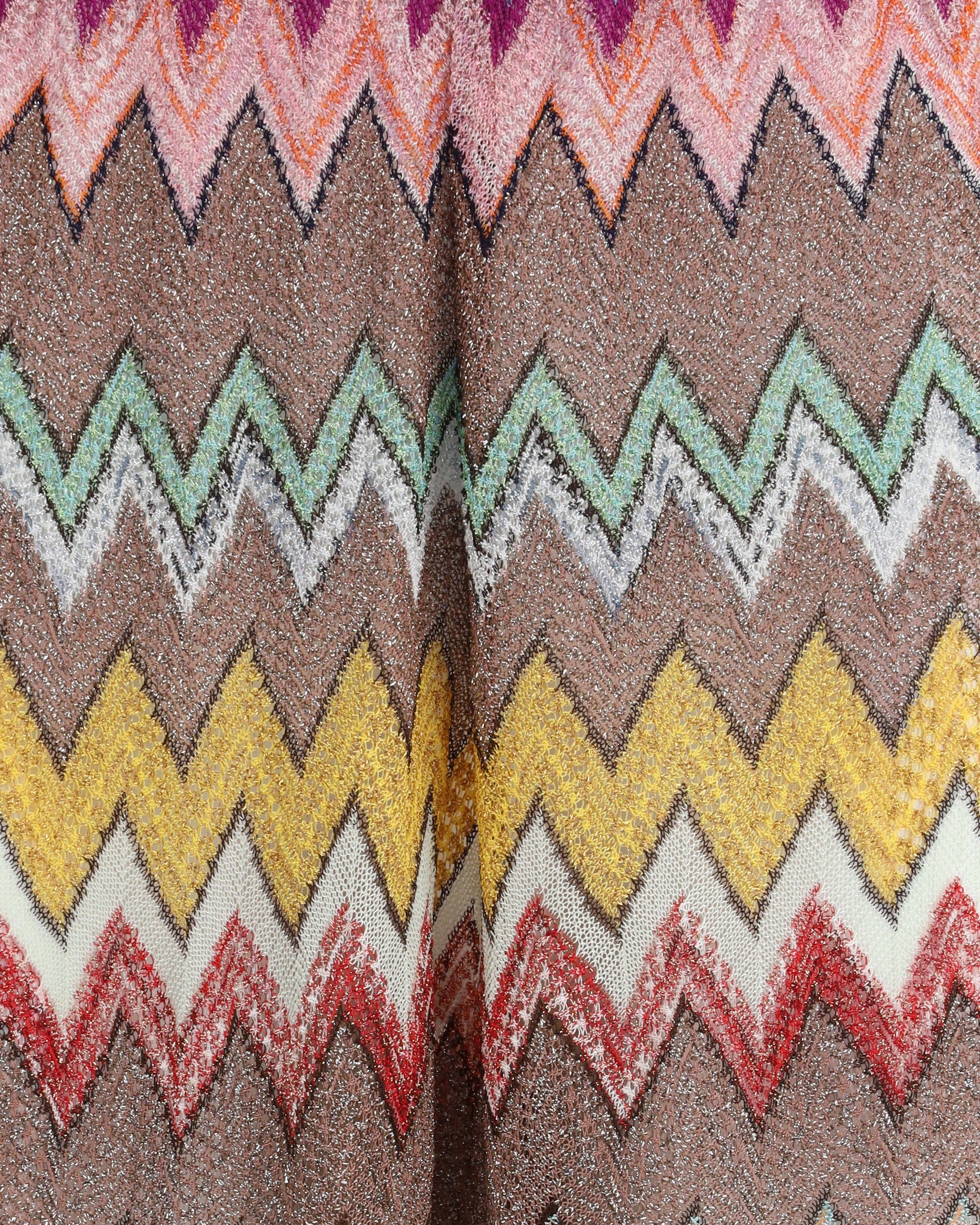 Missoni Viscose Lamé Zig Zag Wide-Leg Pants