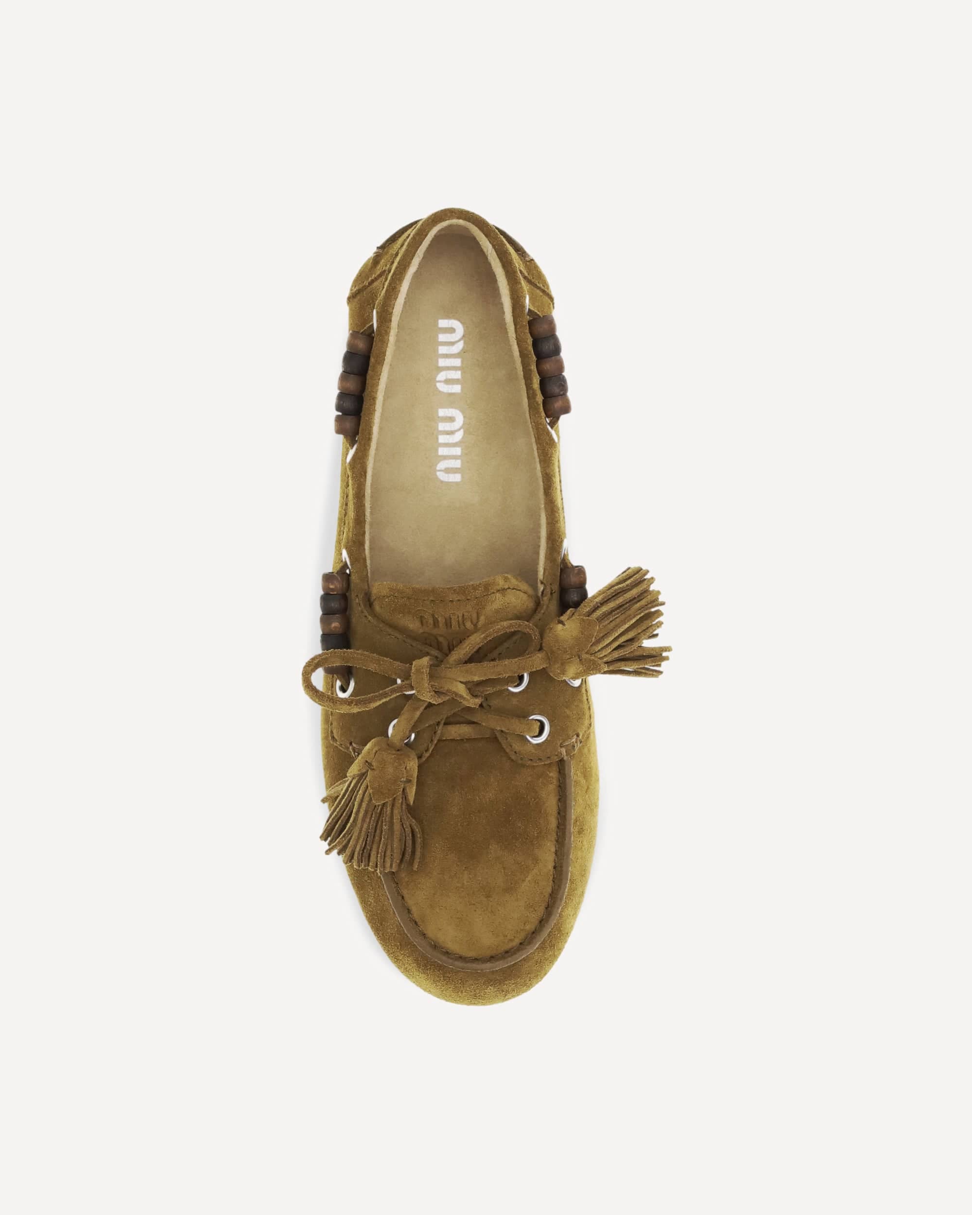 Miu Miu Miu Miu Boat Suede Loafers