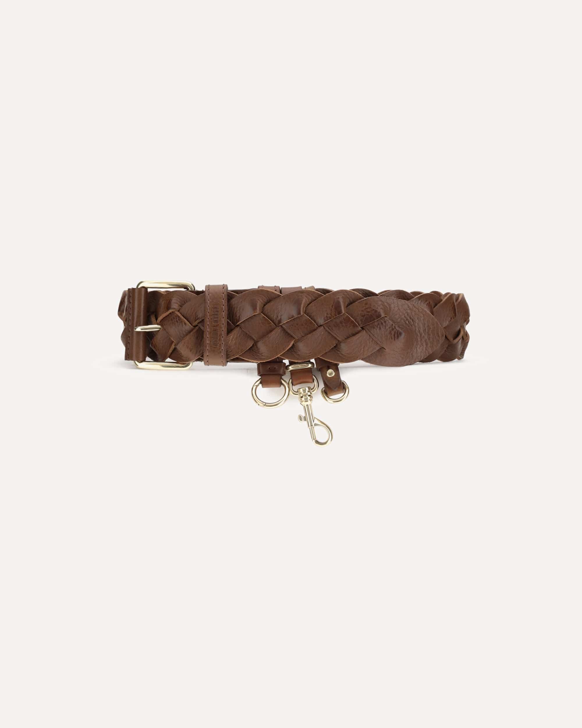 Miu Miu Braided Leather Belt