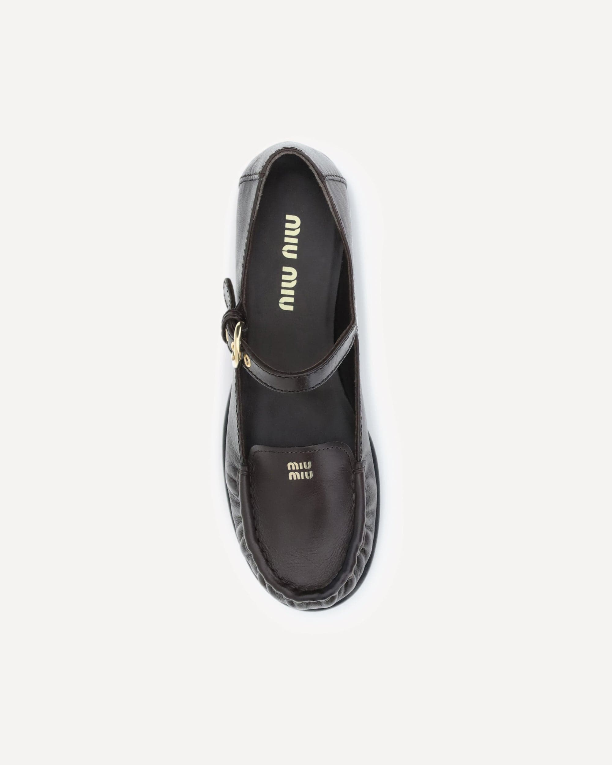 Miu Miu Buckled Leather Loafers
