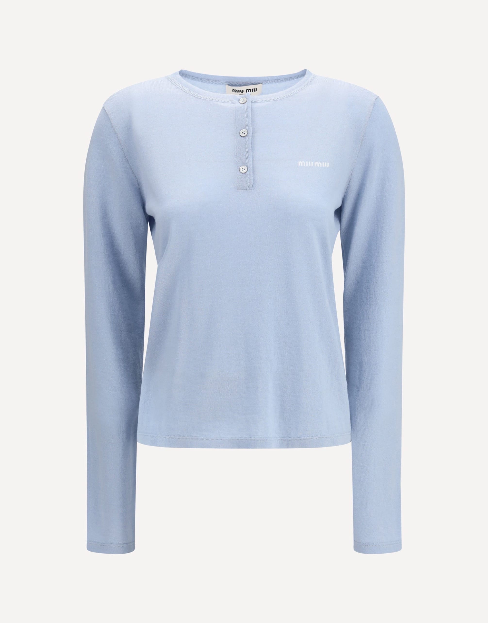 Miu Miu Cashmere Henley T-Shirt