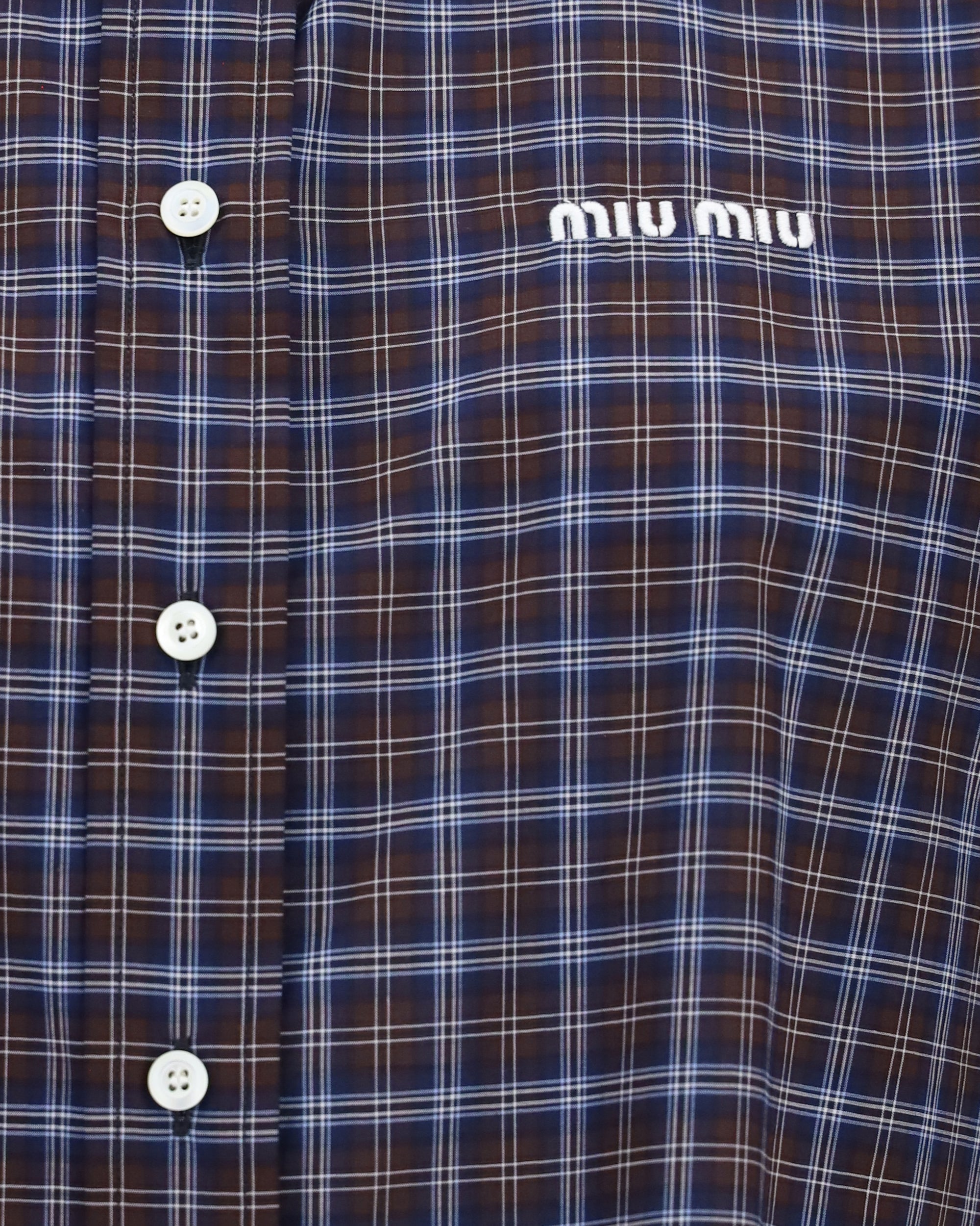 Miu Miu チェック刺繍シャツ | Sendegaro JP
