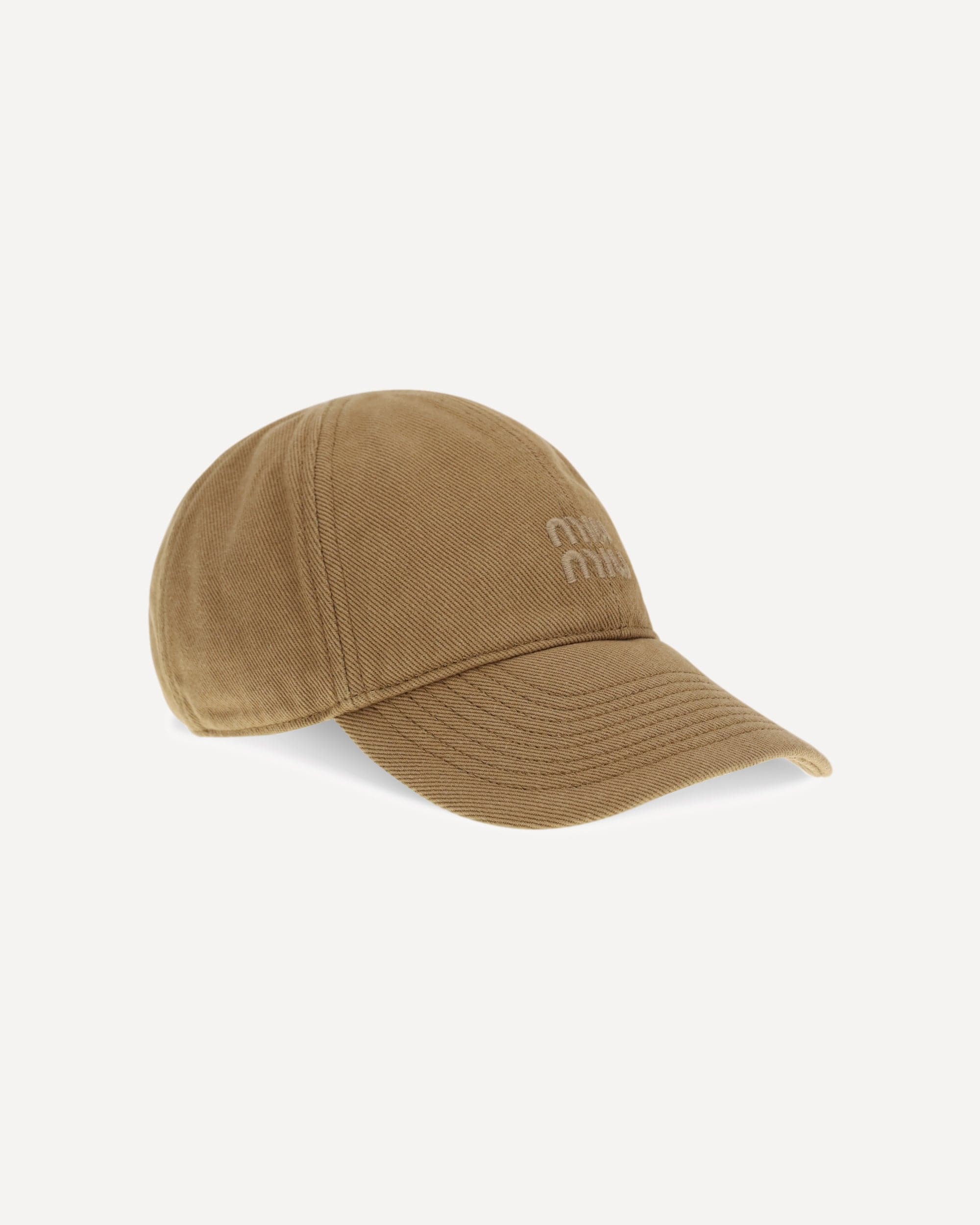 Miu Miu Cotton Baseball Cap With Monogram