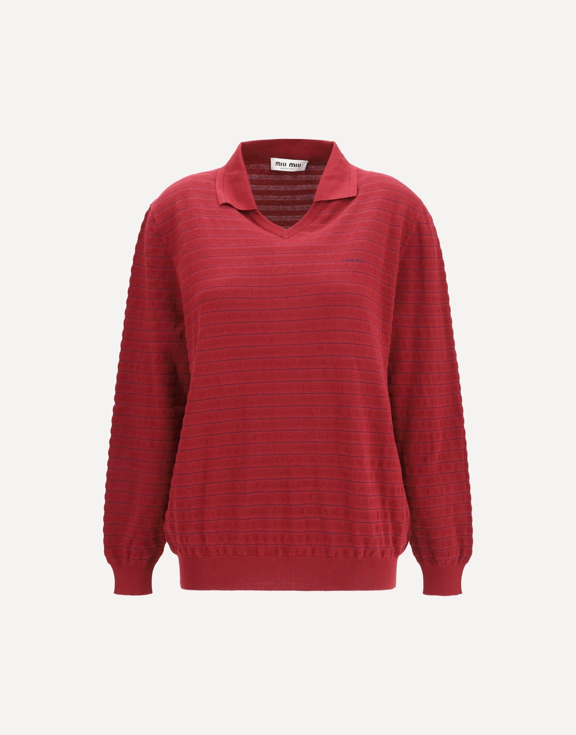 Miu Miu Miu Miu Cotton V-Neck Sweater