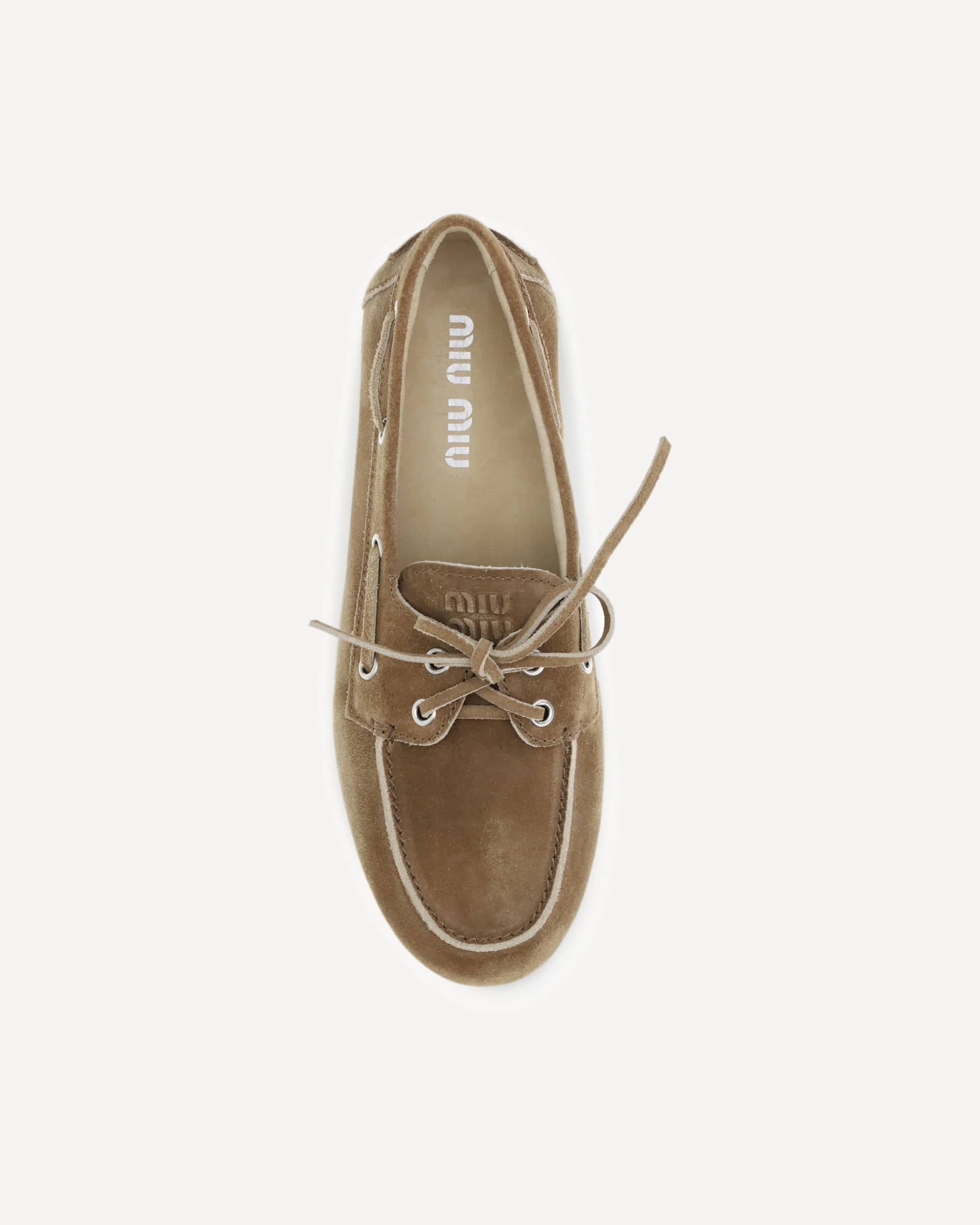 Miu Miu Delavé Suede Unlined Loafers