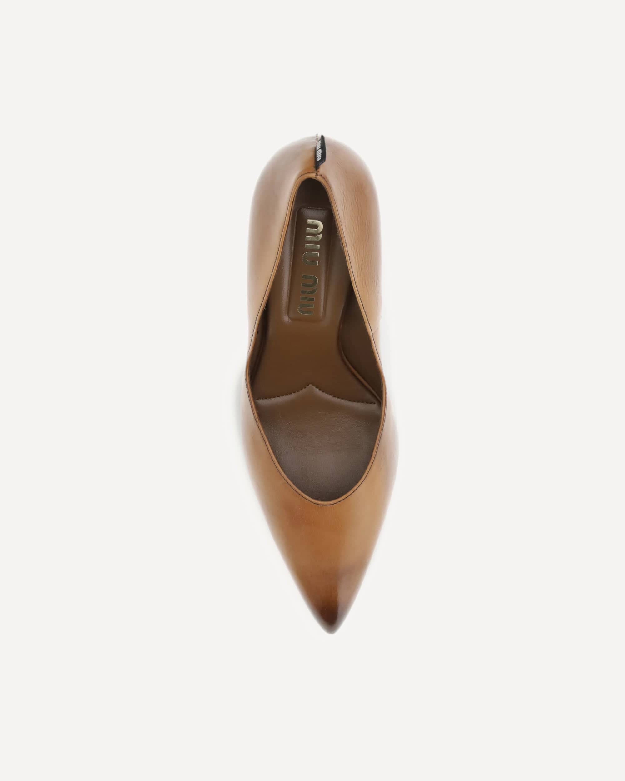 Miu Miu レザーヒールパンプス | Sendegaro JP Miu Miu レザーヒールパンプス | Sendegaro JP