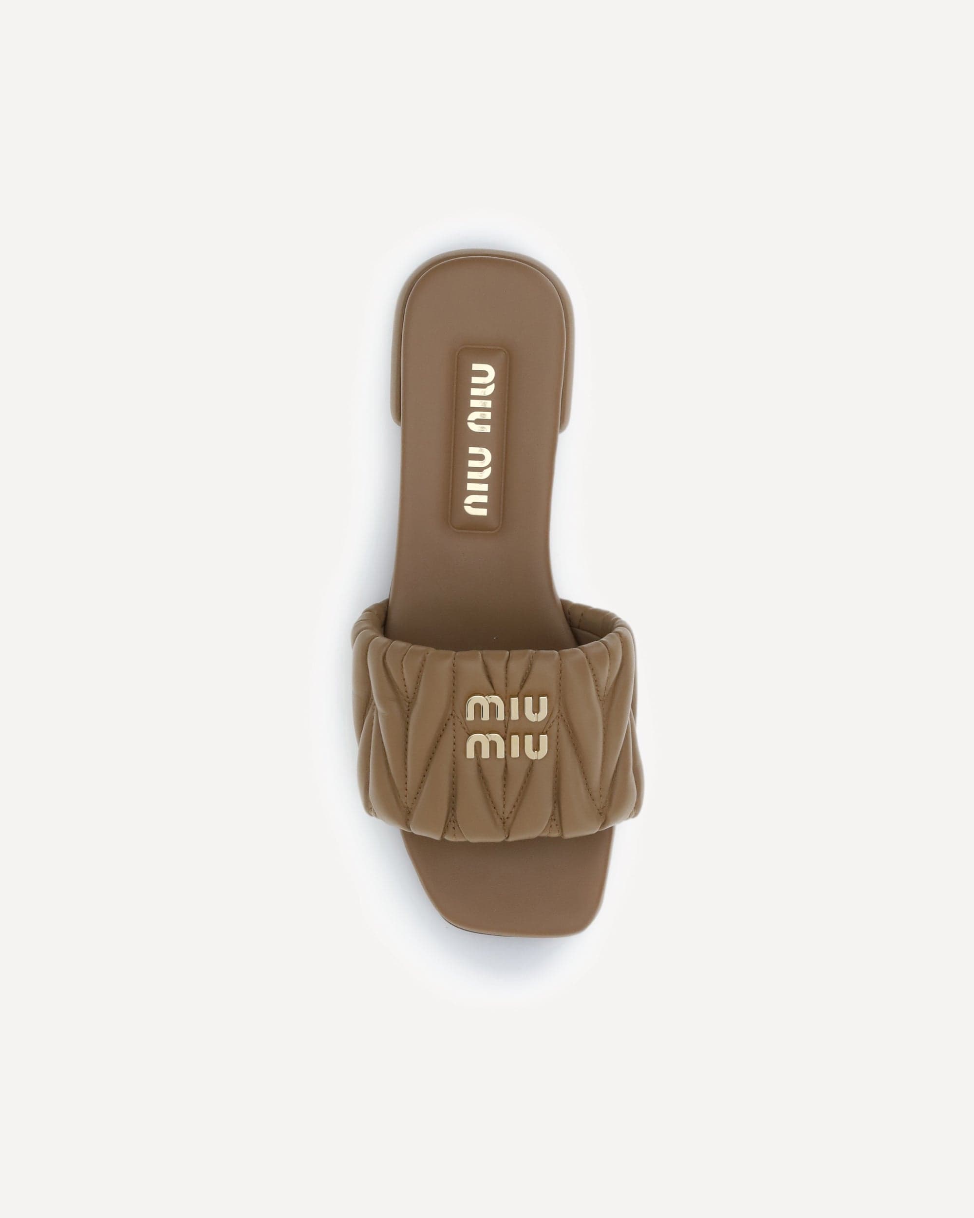 Miu Miu Matelassé Nappa Leather Sandals