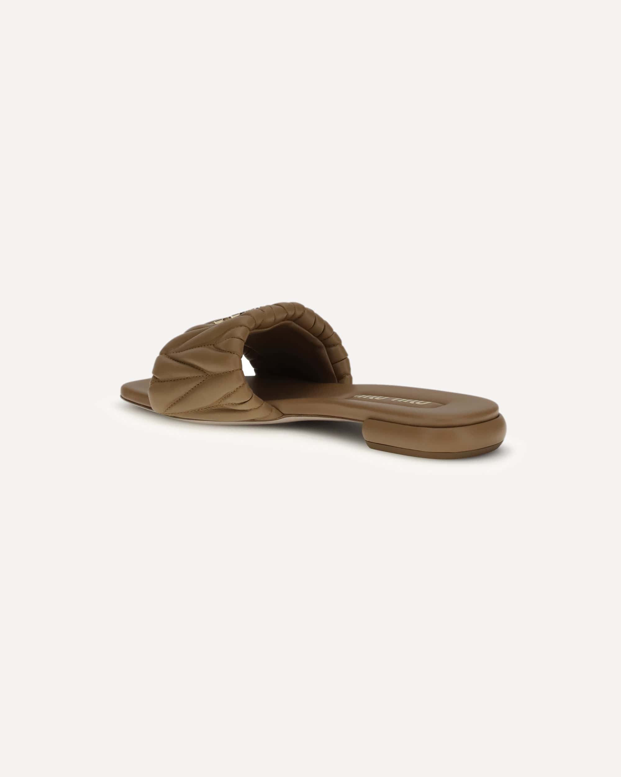 Miu Miu Matelassé Nappa Leather Sandals