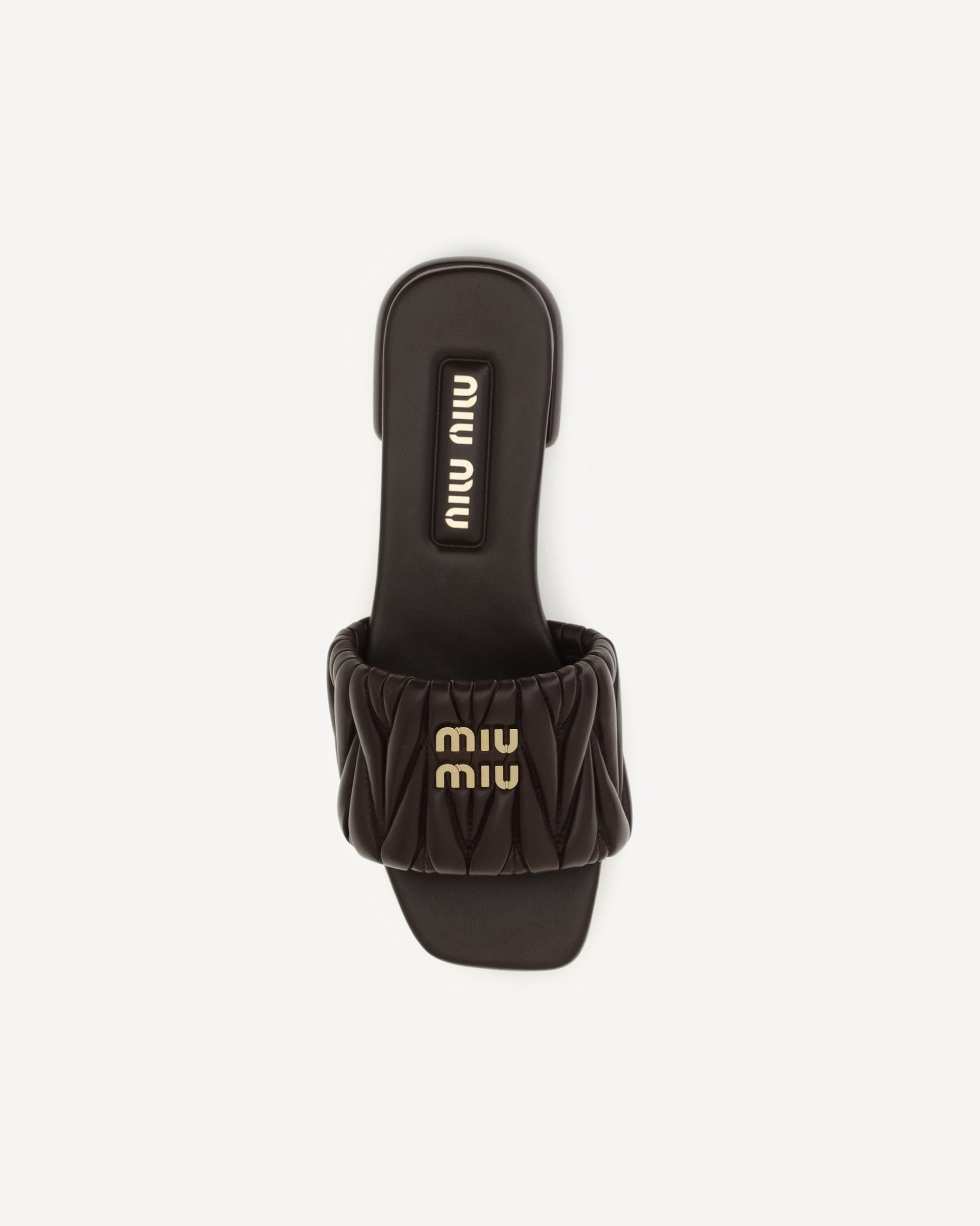 Miu Miu Matelassé Nappa Leather Sandals