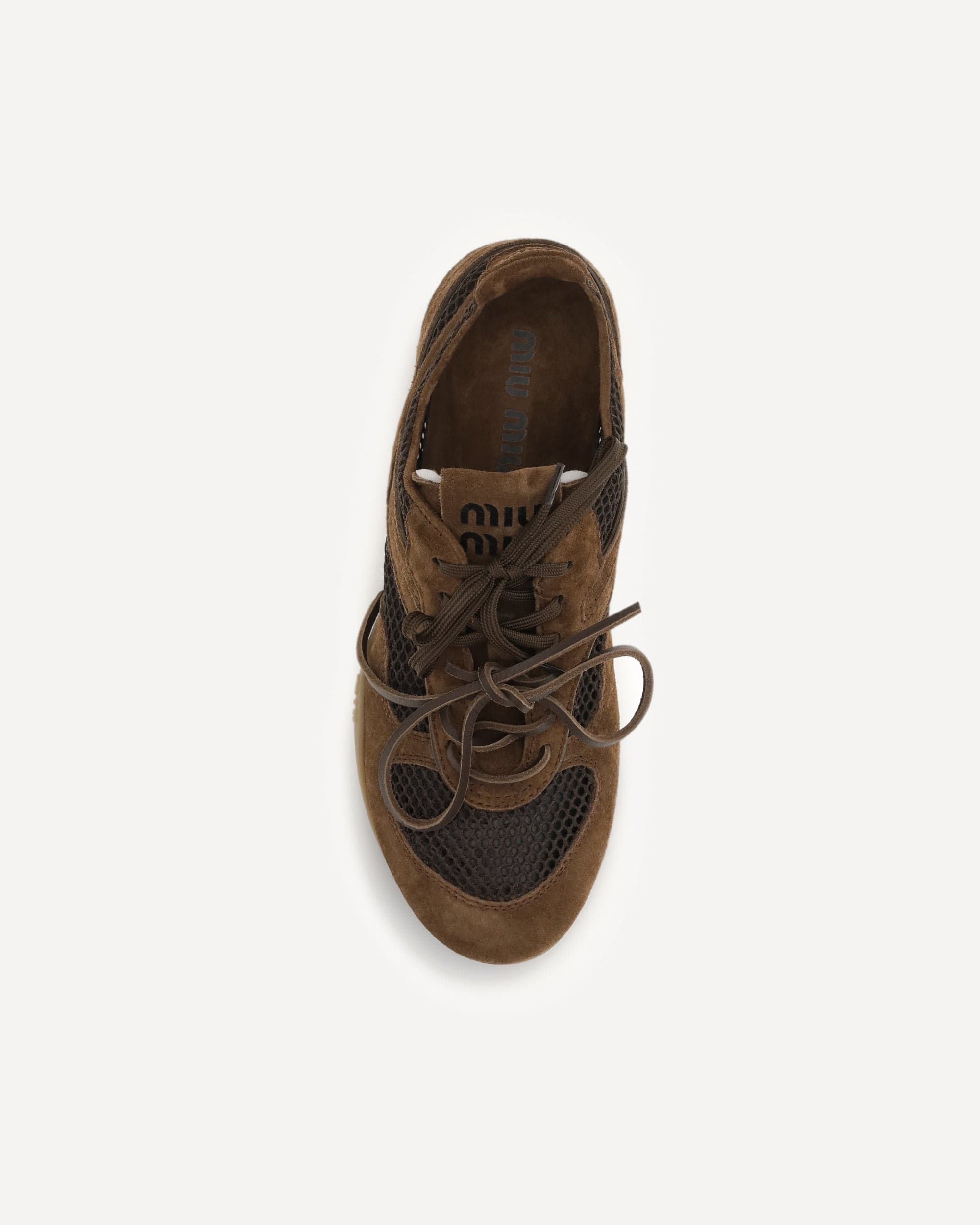 Miu Miu Mesh And Suede Sneakers