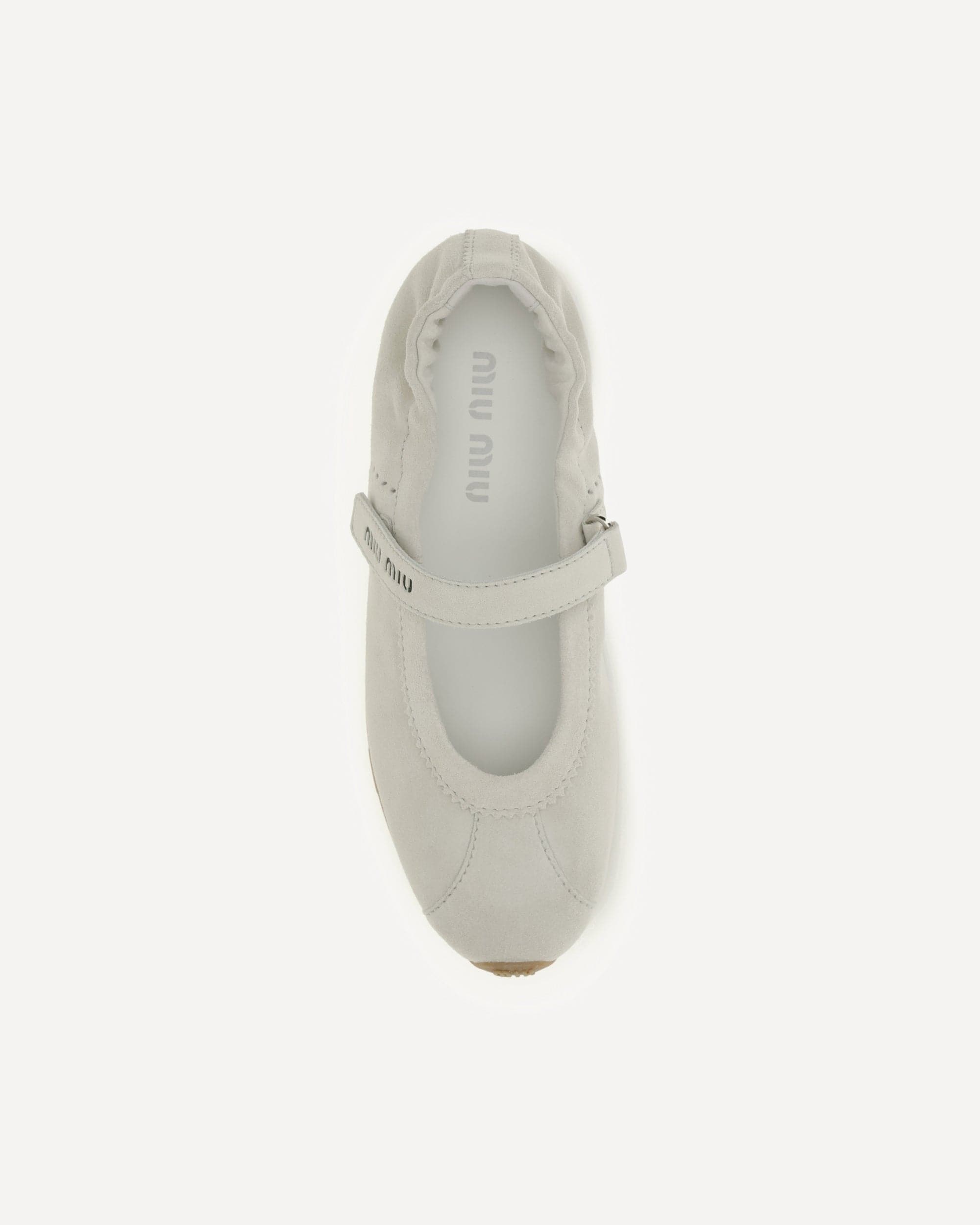 Miu Miu Miu Miu Plume Suede Ballerinas