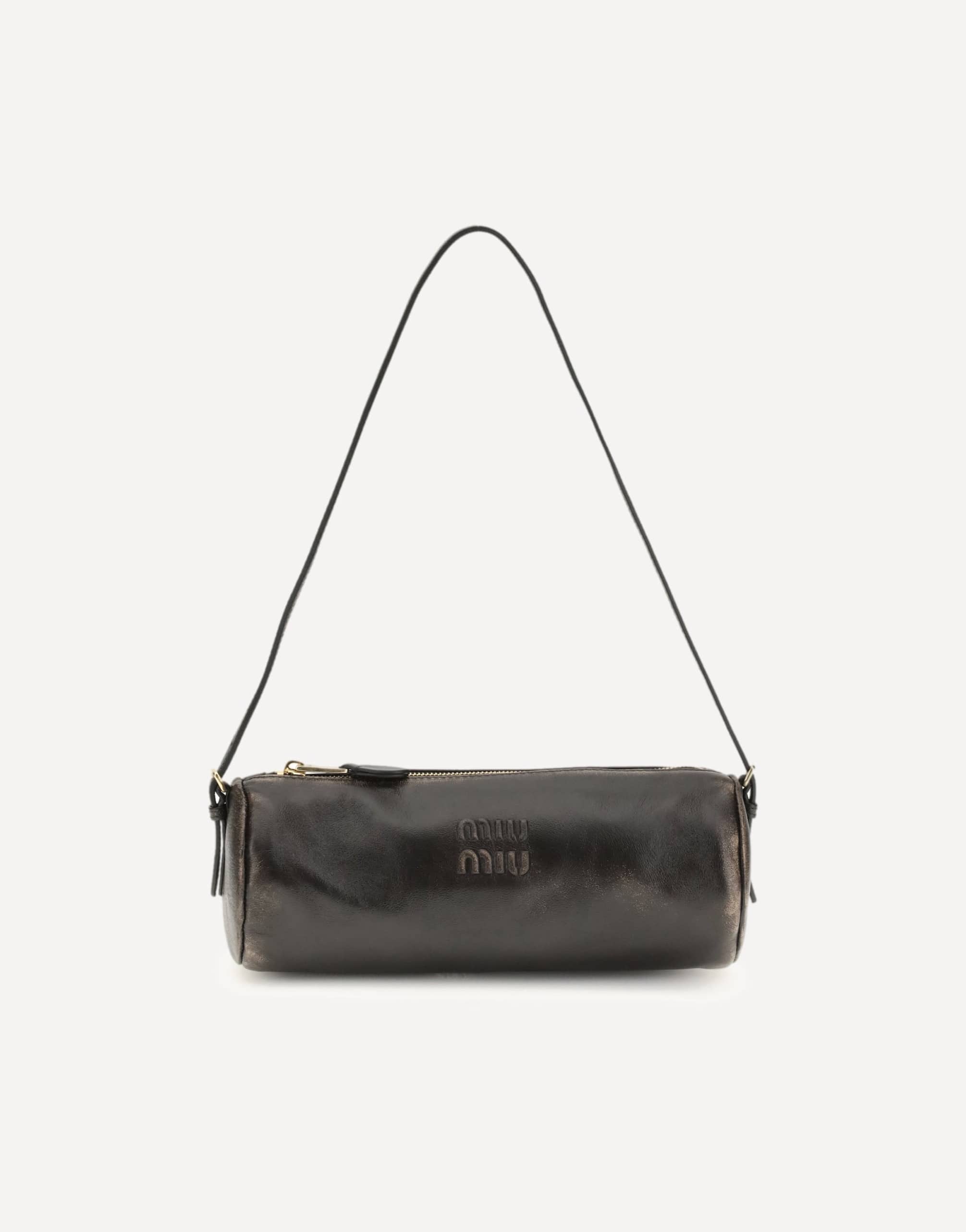 Miu Miu Pouch In Aged-Effect Nappa Leather