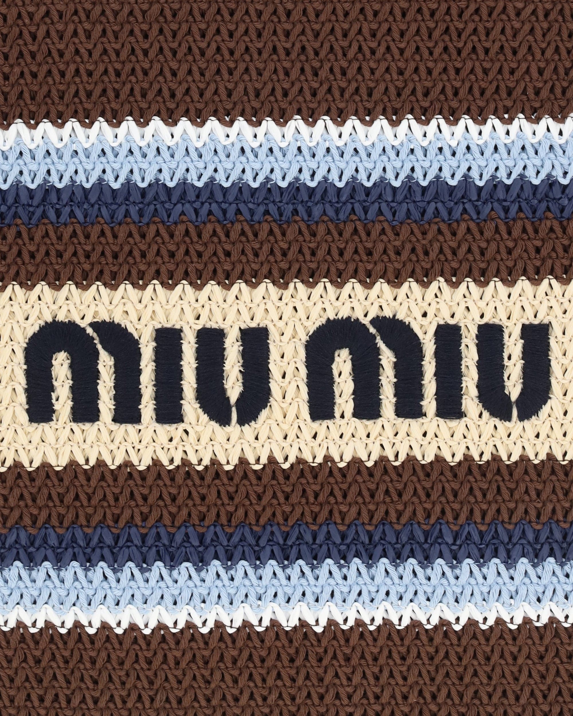 Miu Miu Miu Miu Raffia-Effect Yarn Tote Bag
