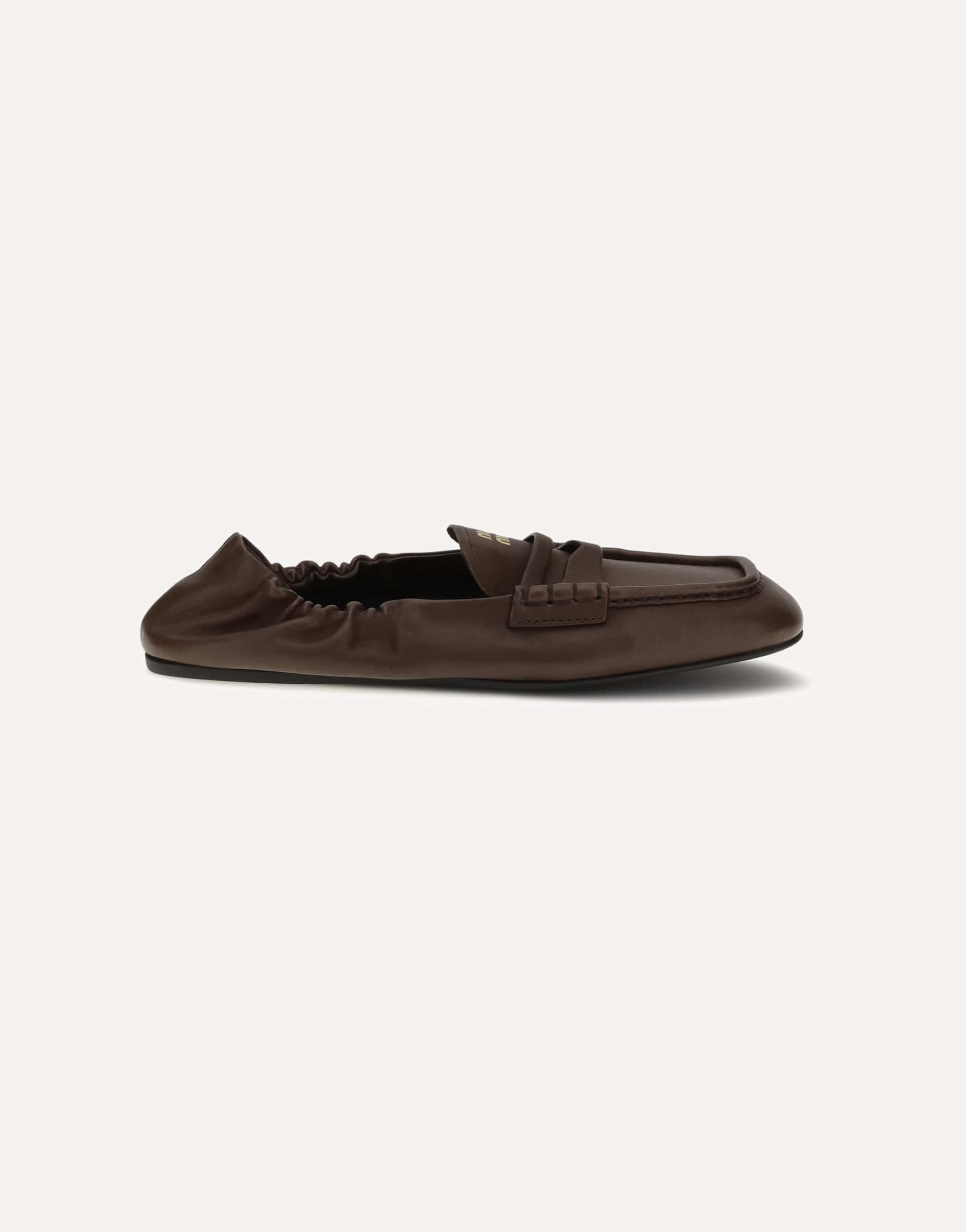 Miu Miu Miu Miu Ruches Loafers In Nappa Leather