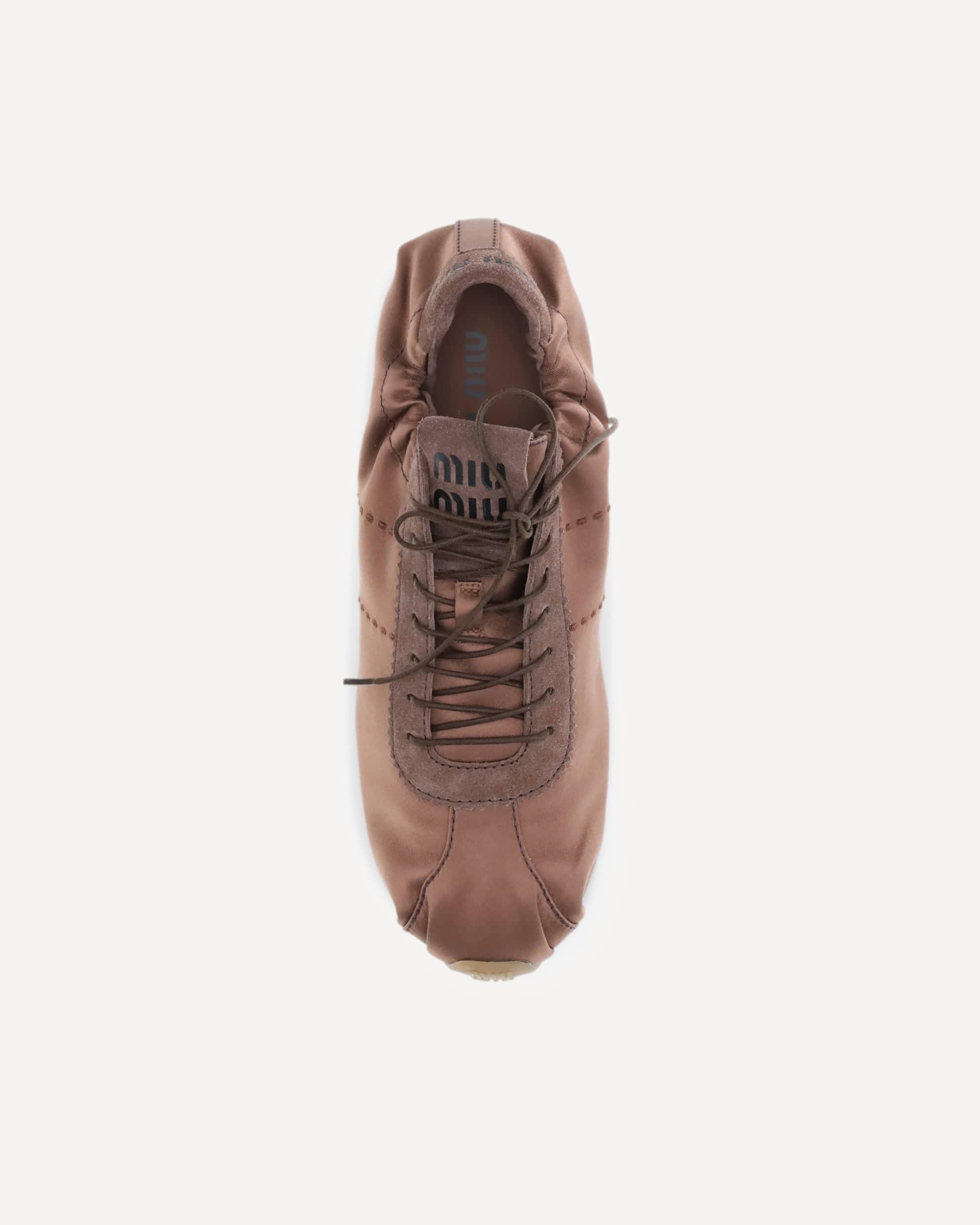 Miu Miu Satin Plume Sneakers