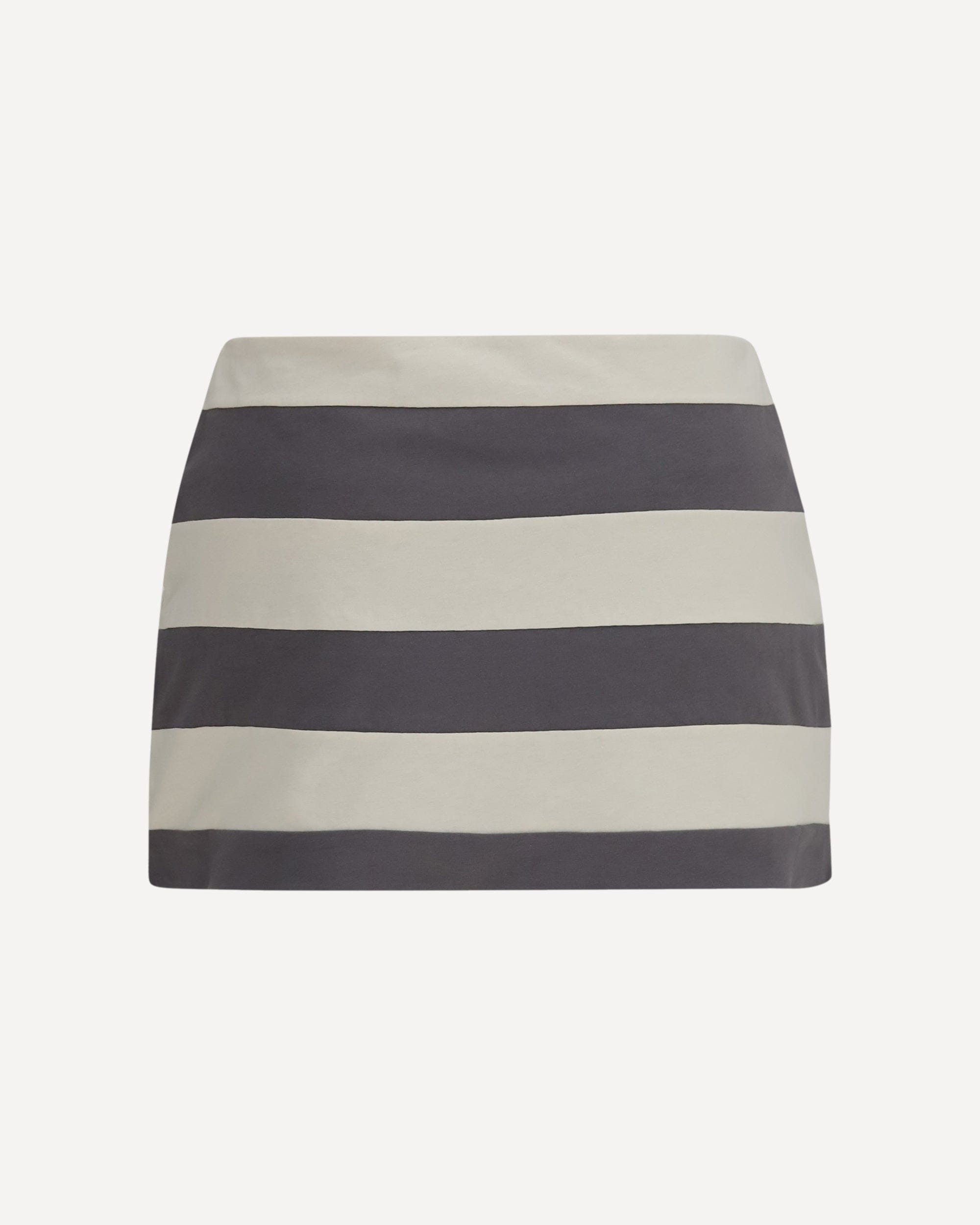 Miu Miu Miu Miu Striped Cotton Mini Skirt