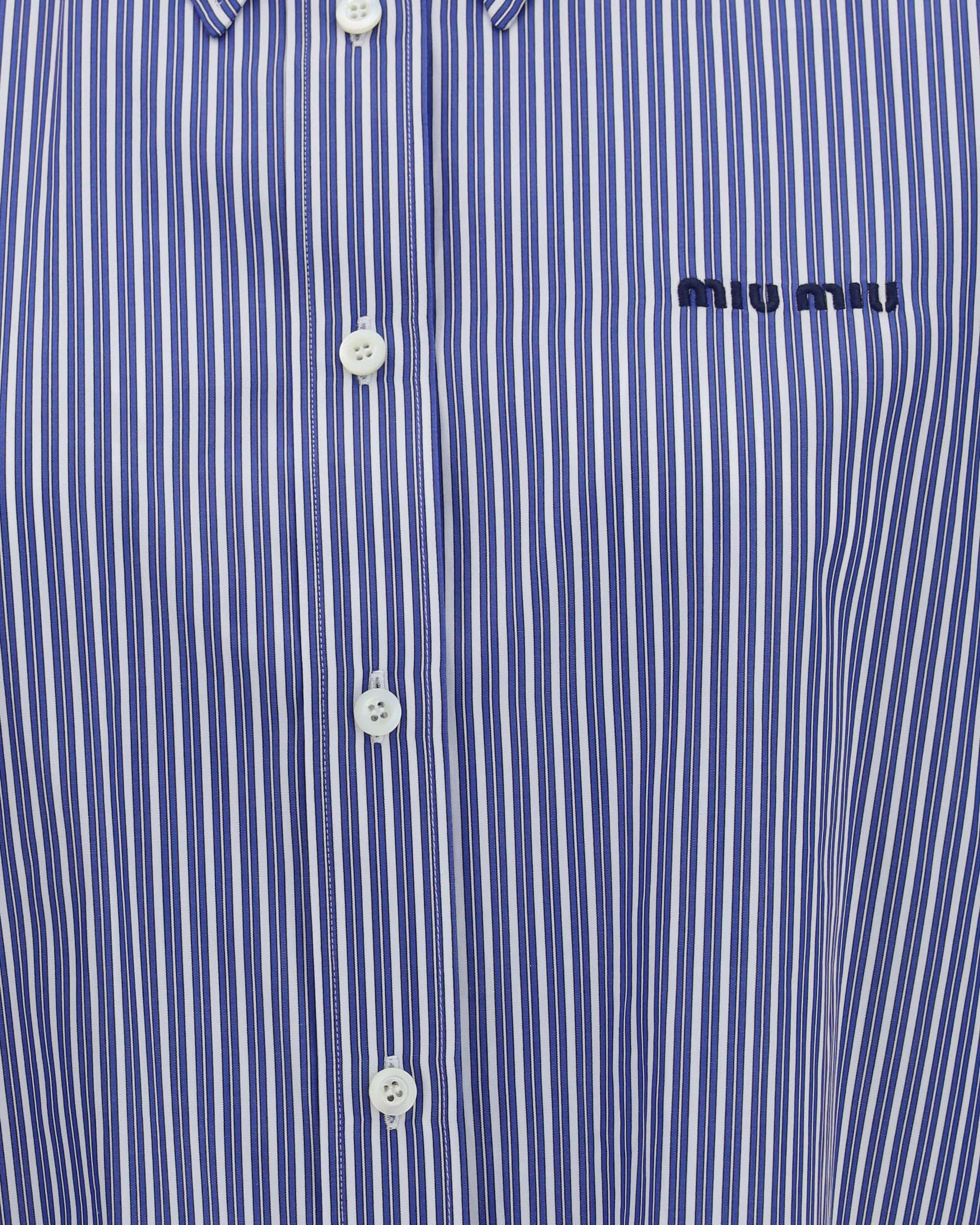 Miu Miu Miu Miu Striped Cotton Shirt