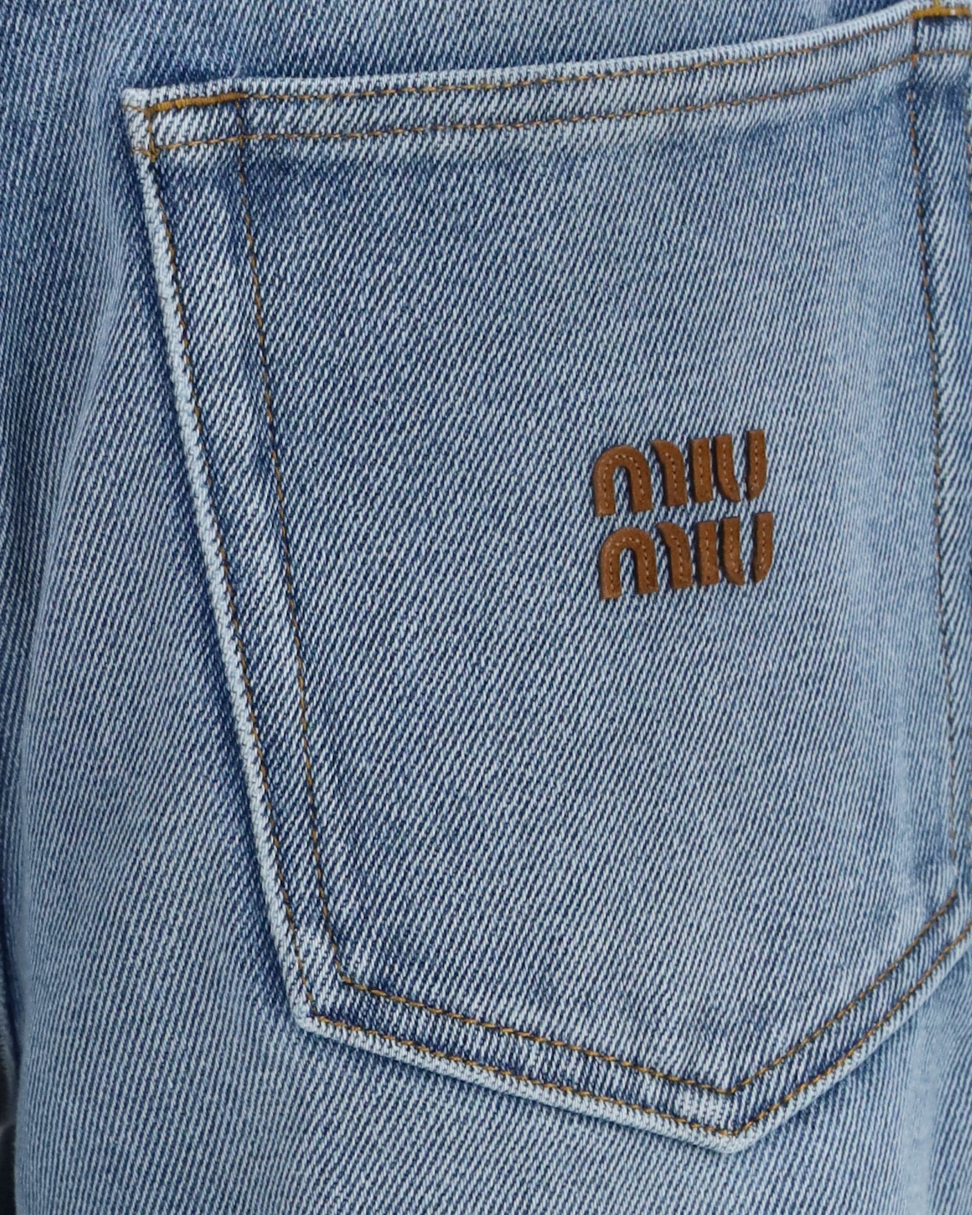 Miu Miu Miu Miu Washed Denim Five-Pocket Jeans