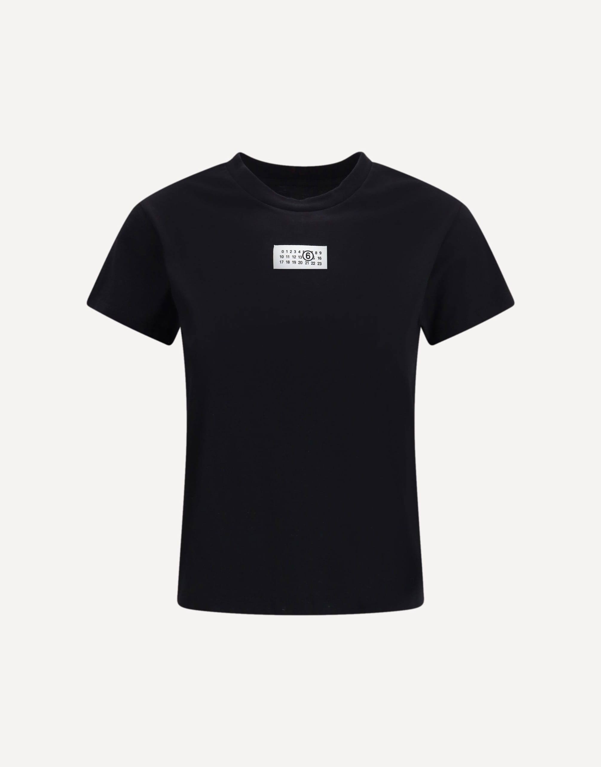 MM6 Cotton T-Shirt With Logo Patch