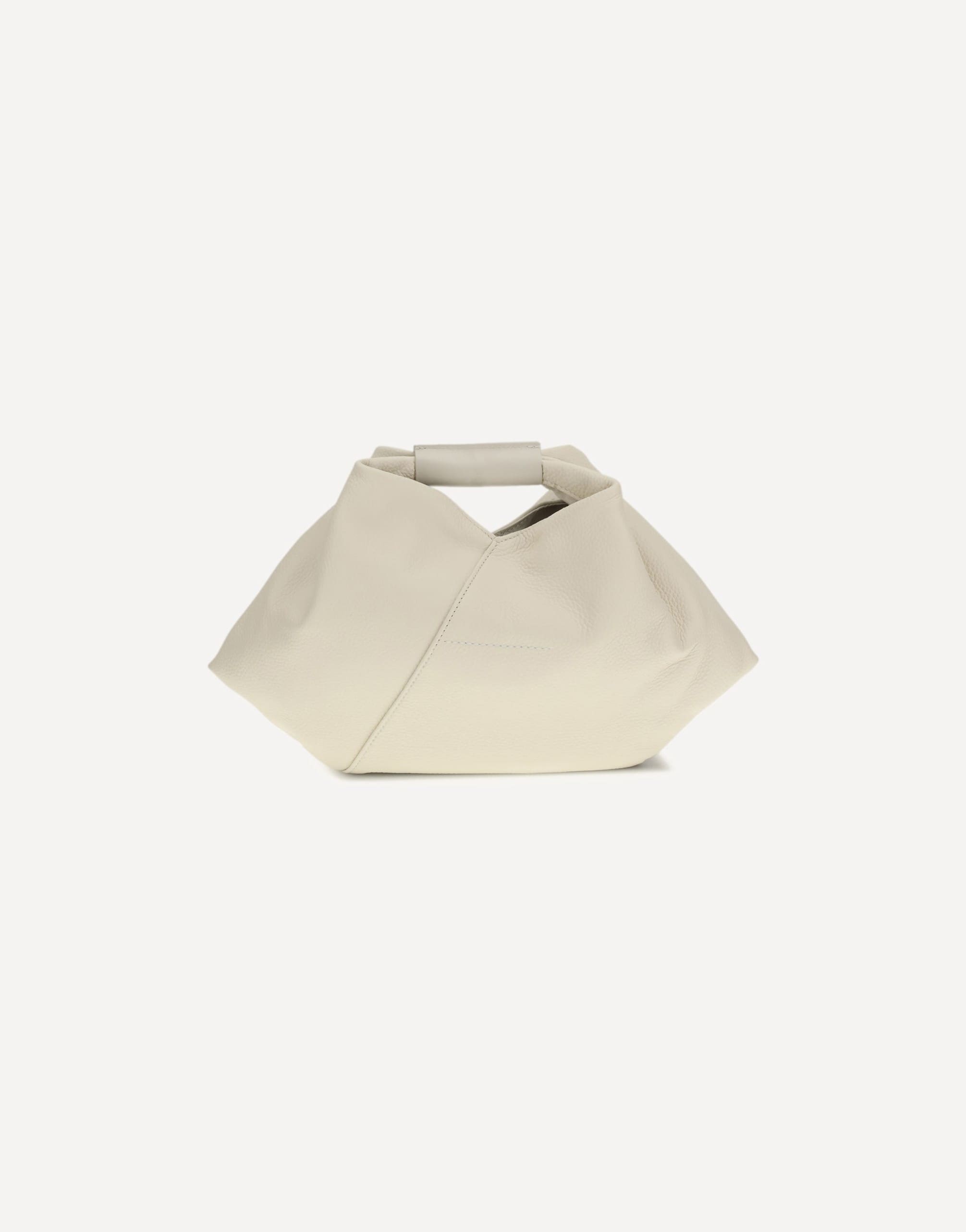 MM6 Draped Grained Leather Handbag