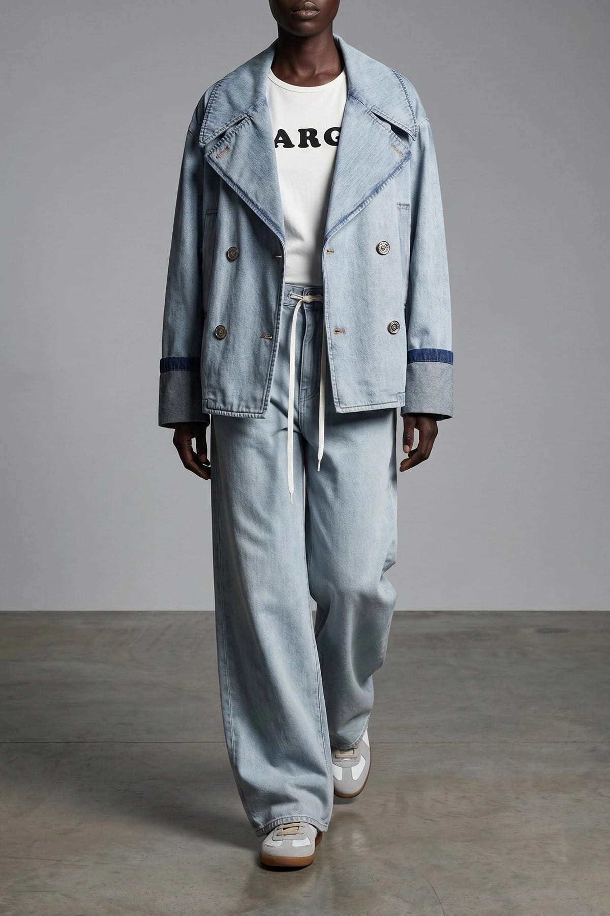 MM6 Maison Margiela Double-Breasted Denim Jacket - alternate view