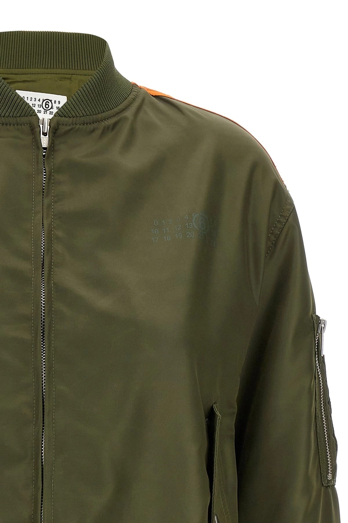 MM6 Maison Margiela MM6 Maison Margiela Green Nylon Bomber Jacket