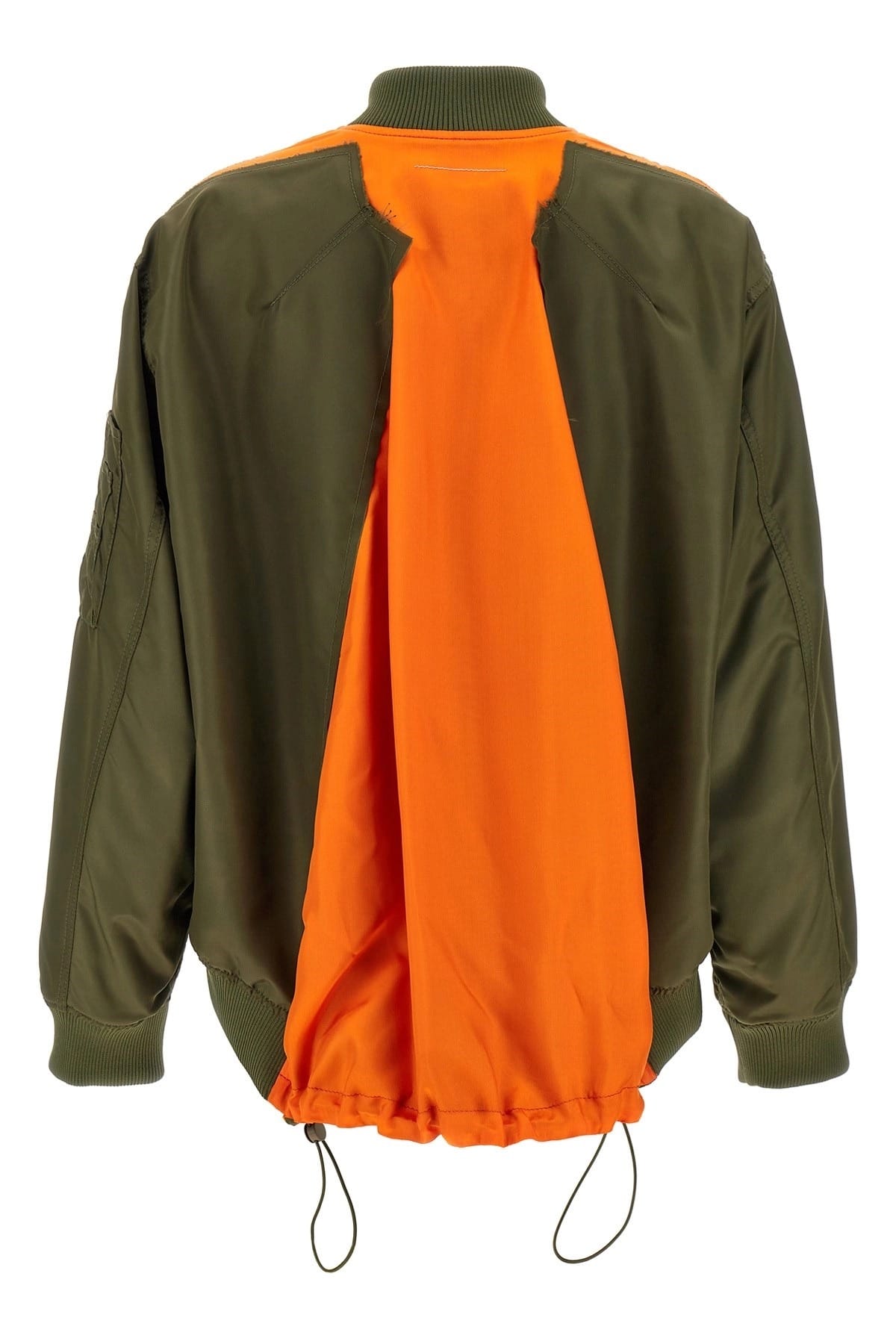 MM6 Maison Margiela MM6 Maison Margiela Green Nylon Bomber Jacket
