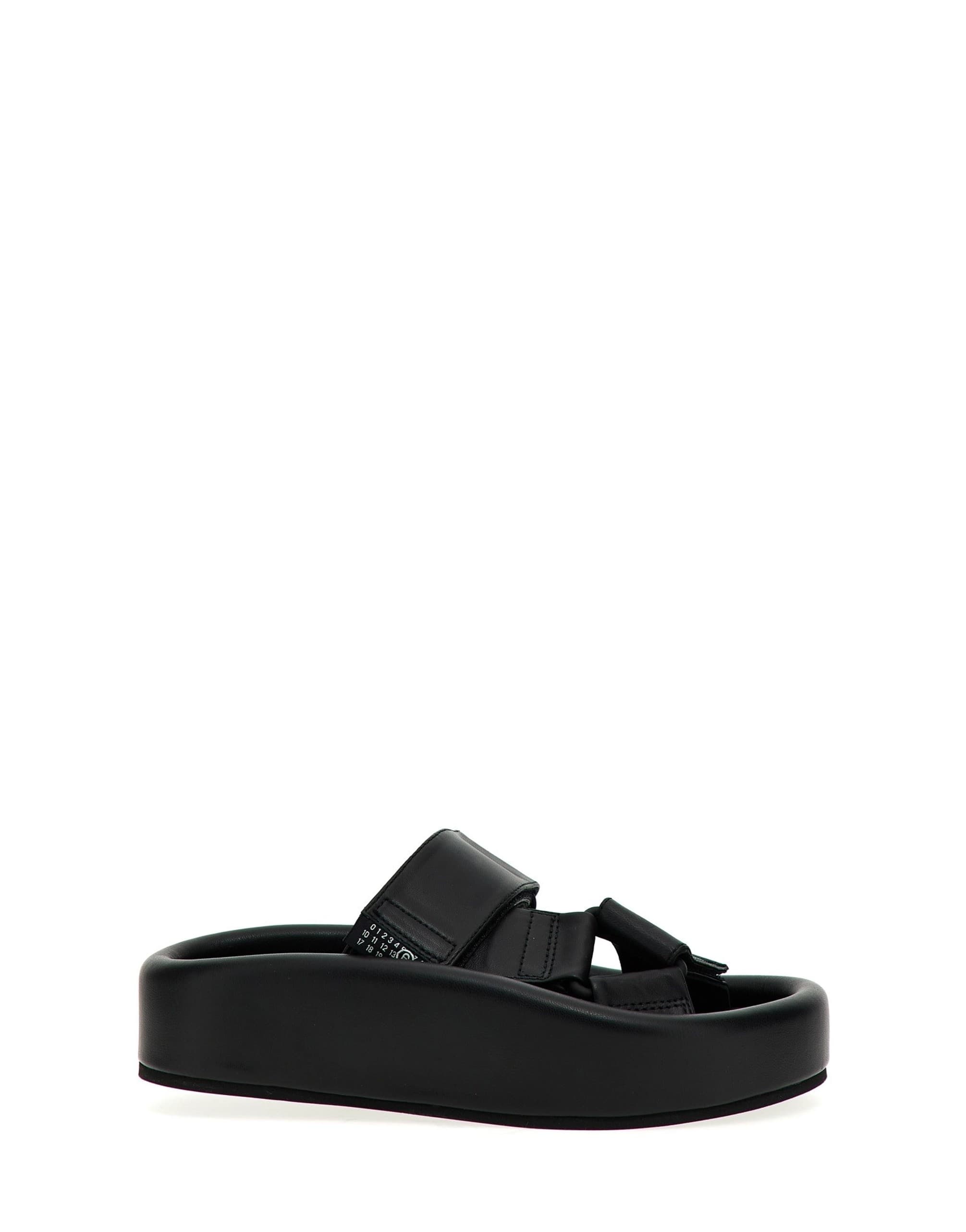 MM6 Maison Margiela MM6 Maison Margiela Leather Velcro Slides
