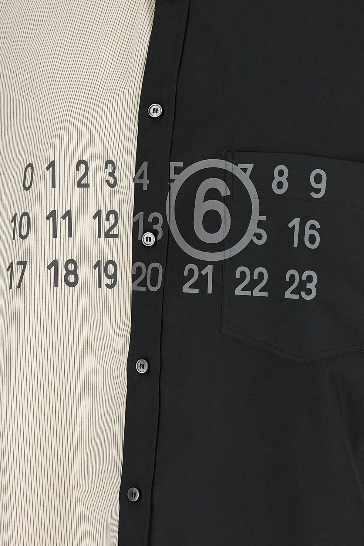 MM6 Maison Margiela MM6 Maison Margiela Patchwork Cotton Poplin Shirt