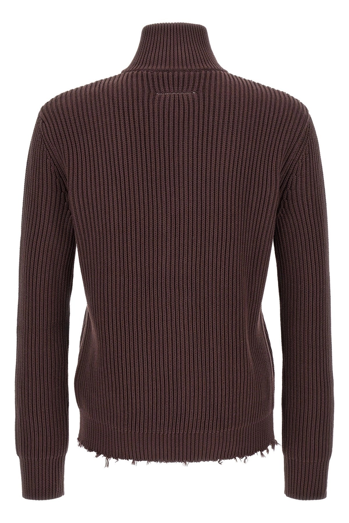 MM6 Maison Margiela Ribbed Cotton Turtleneck Sweater