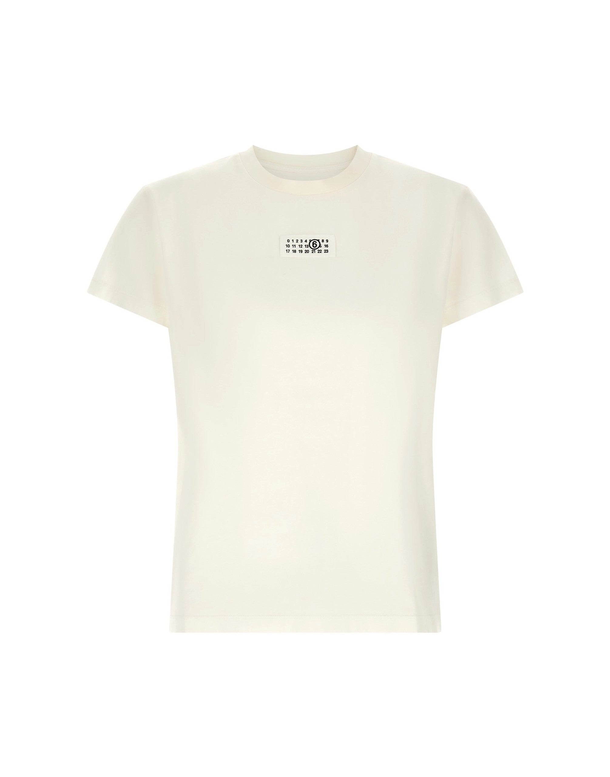 MM6 Maison Margiela ホワイト ロゴパッチ Tシャツ | Sendegaro JP