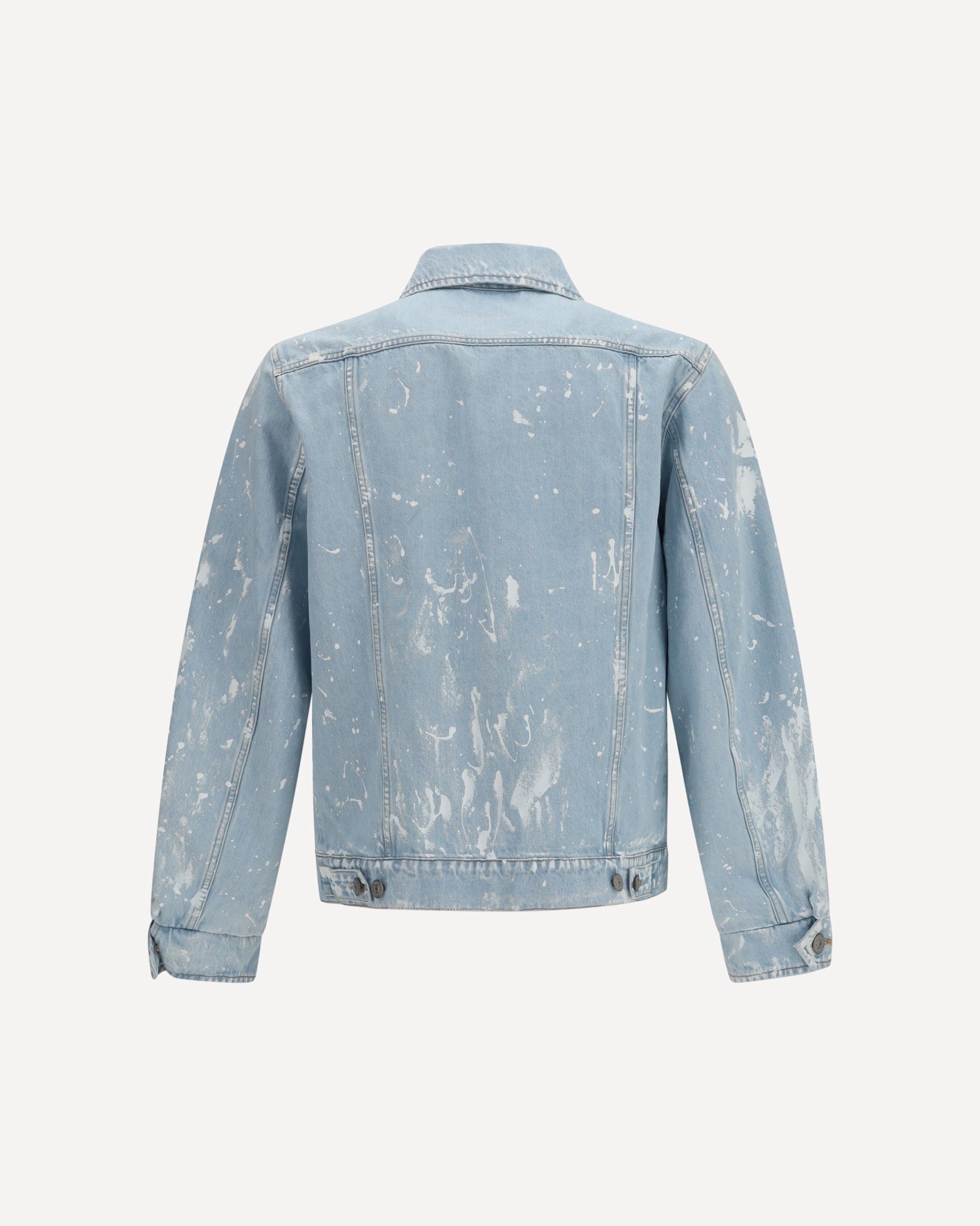 MM6 Veste en denim à effet peinture - alternate view