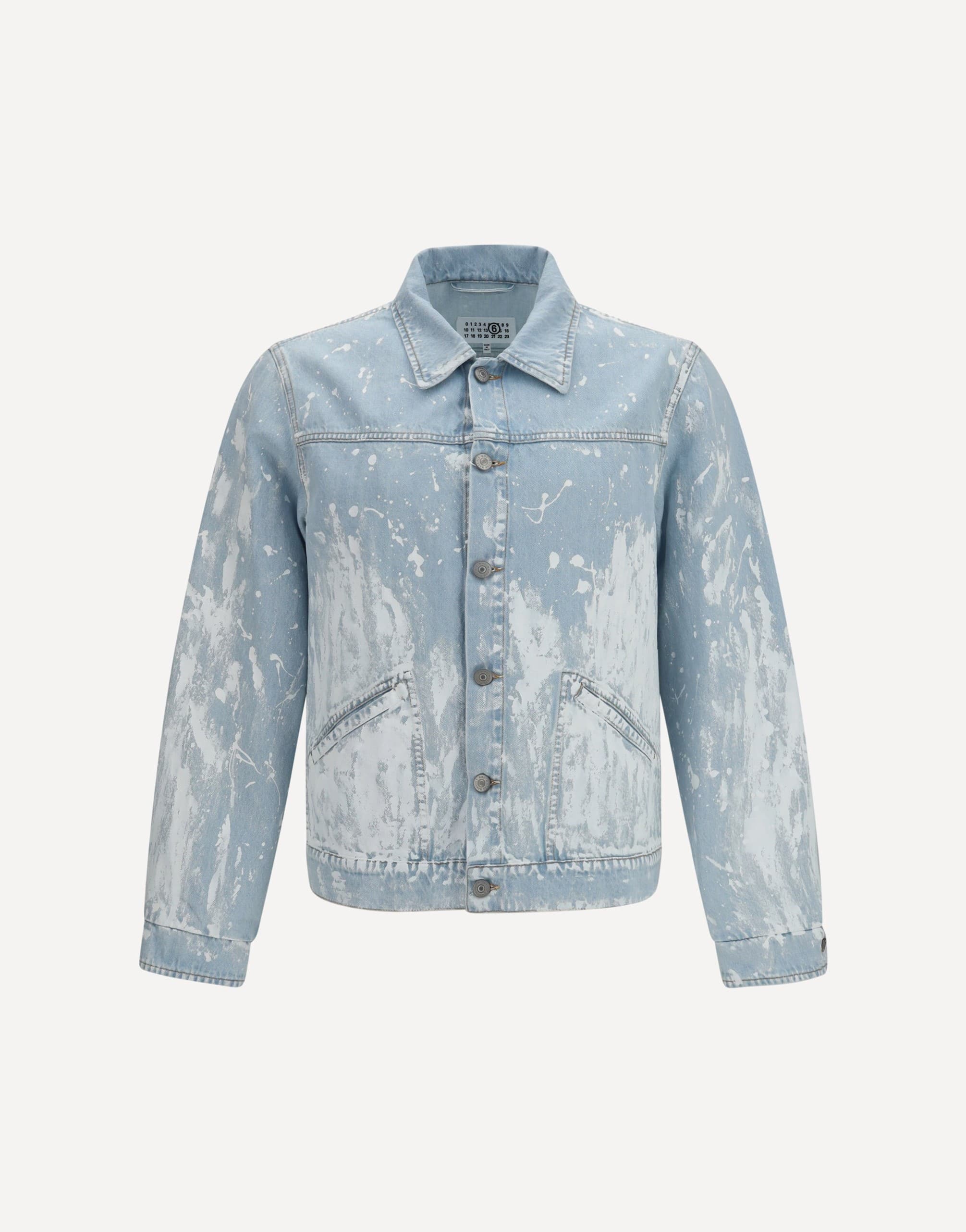 MM6 MM6 Paint-Effect Denim Jacket