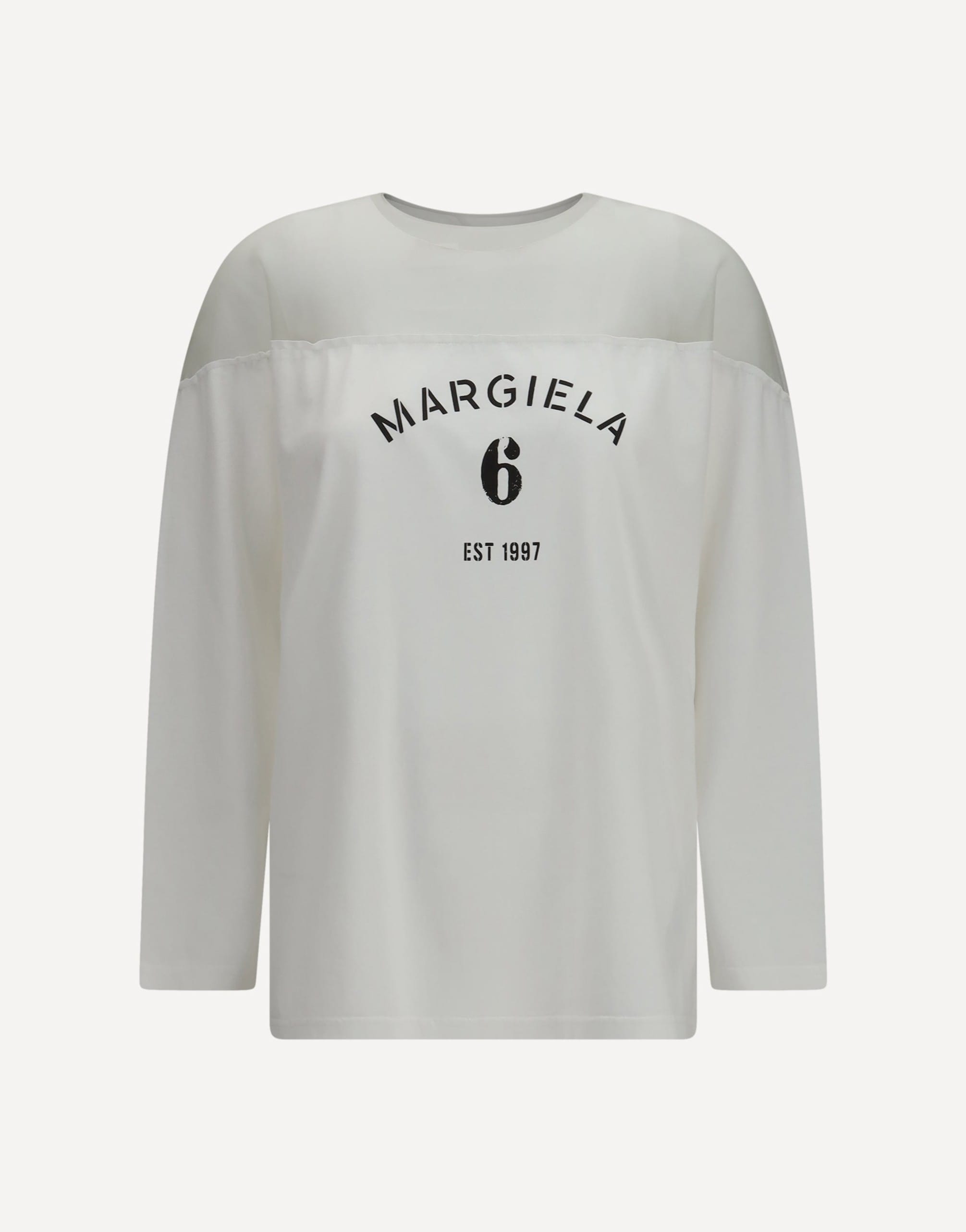 MM6 MM6 Printed Sheer Long-Sleeve T-Shirt