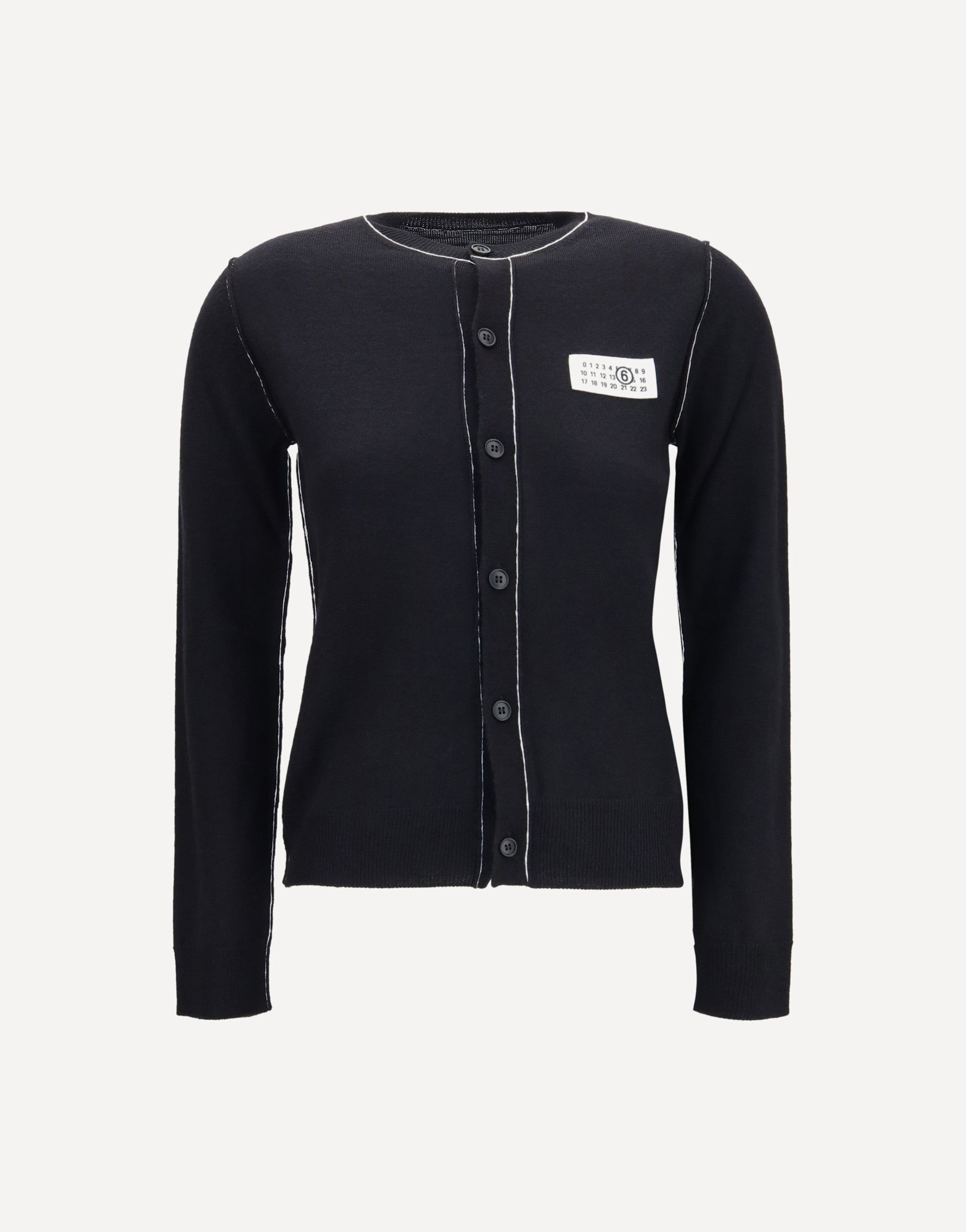 MM6 Wool Blend Button Cardigan