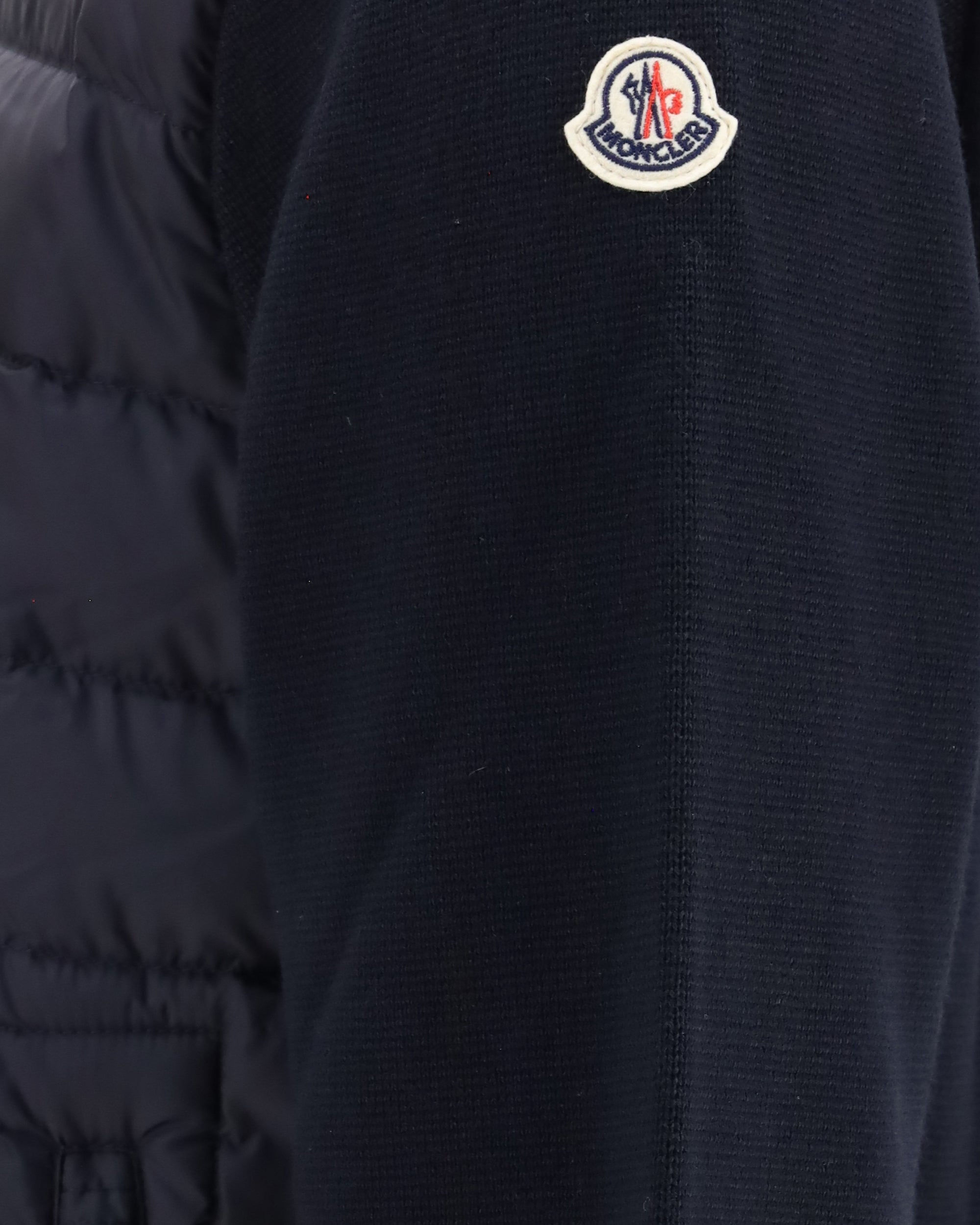 Moncler cardigan met gewatteerde ritssluiting